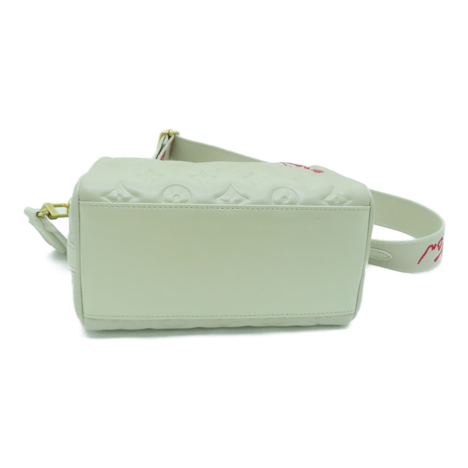LOUIS VUITTON [Sharp discount] Monogram Speedy Bandouliere 22 Gold Buckle Handle Shoulder Back Dual-purpose Bag Off-White