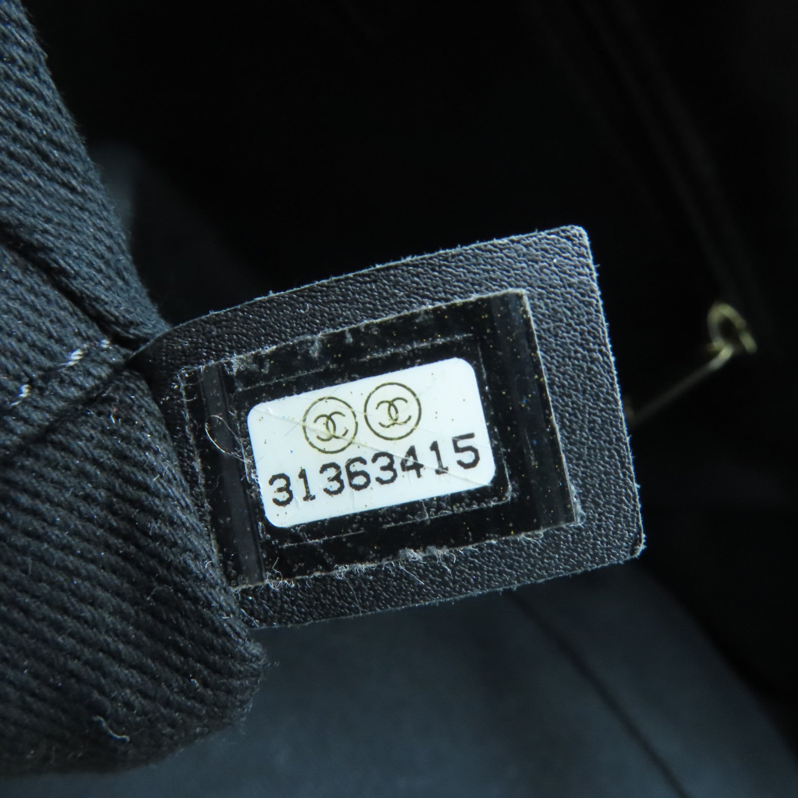 CHANEL canvas Tote Bag gold buckle handle bag blue