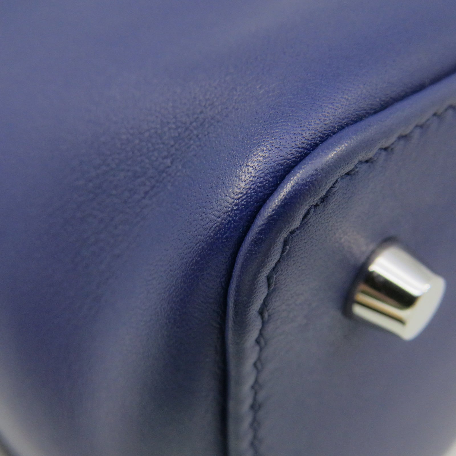 HERMES Swift皮革Toolbox 20 2Way Shoulder Bag银扣手挽肩背两用袋Bleu Zellige蓝紫色