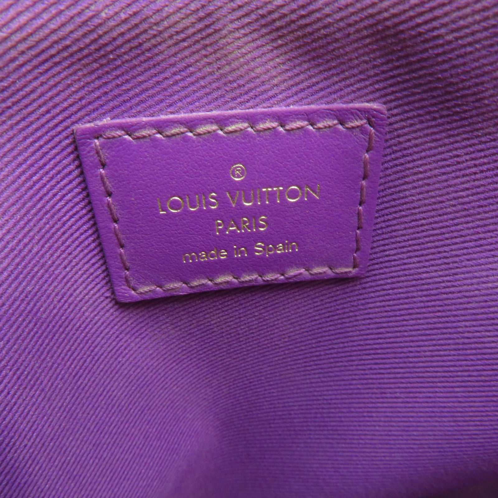 LOUIS VUITTON Monogram D.Flat Shoulder Bag肩背袋啡色/紫色