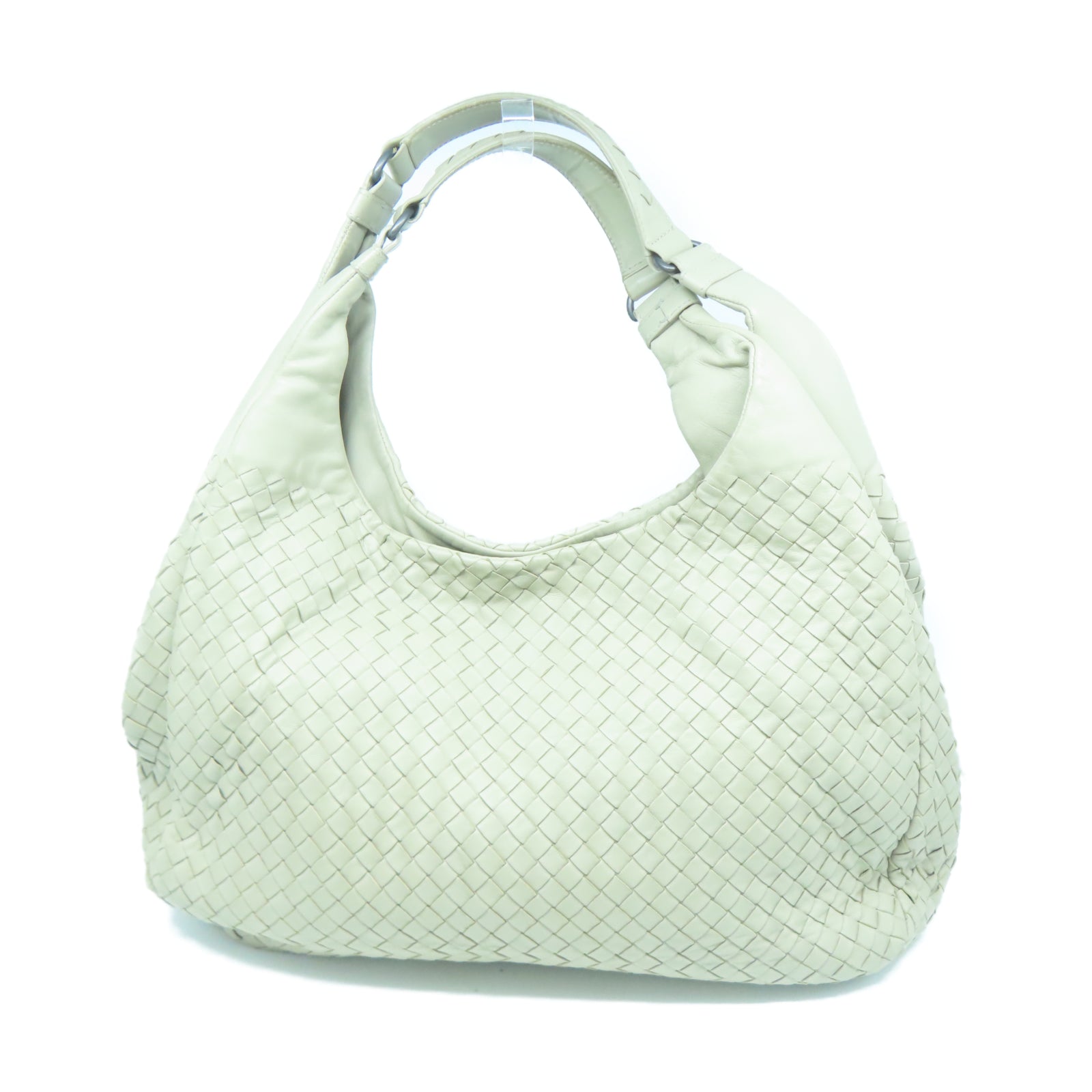 BOTTEGA VENETA 牛皮皮革Tote Bag銀扣手挽袋米色