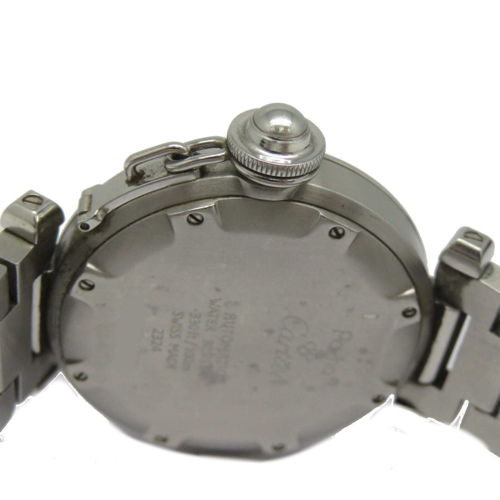 CARTIER Pasha C不鏽鋼手錶自動機芯黑色