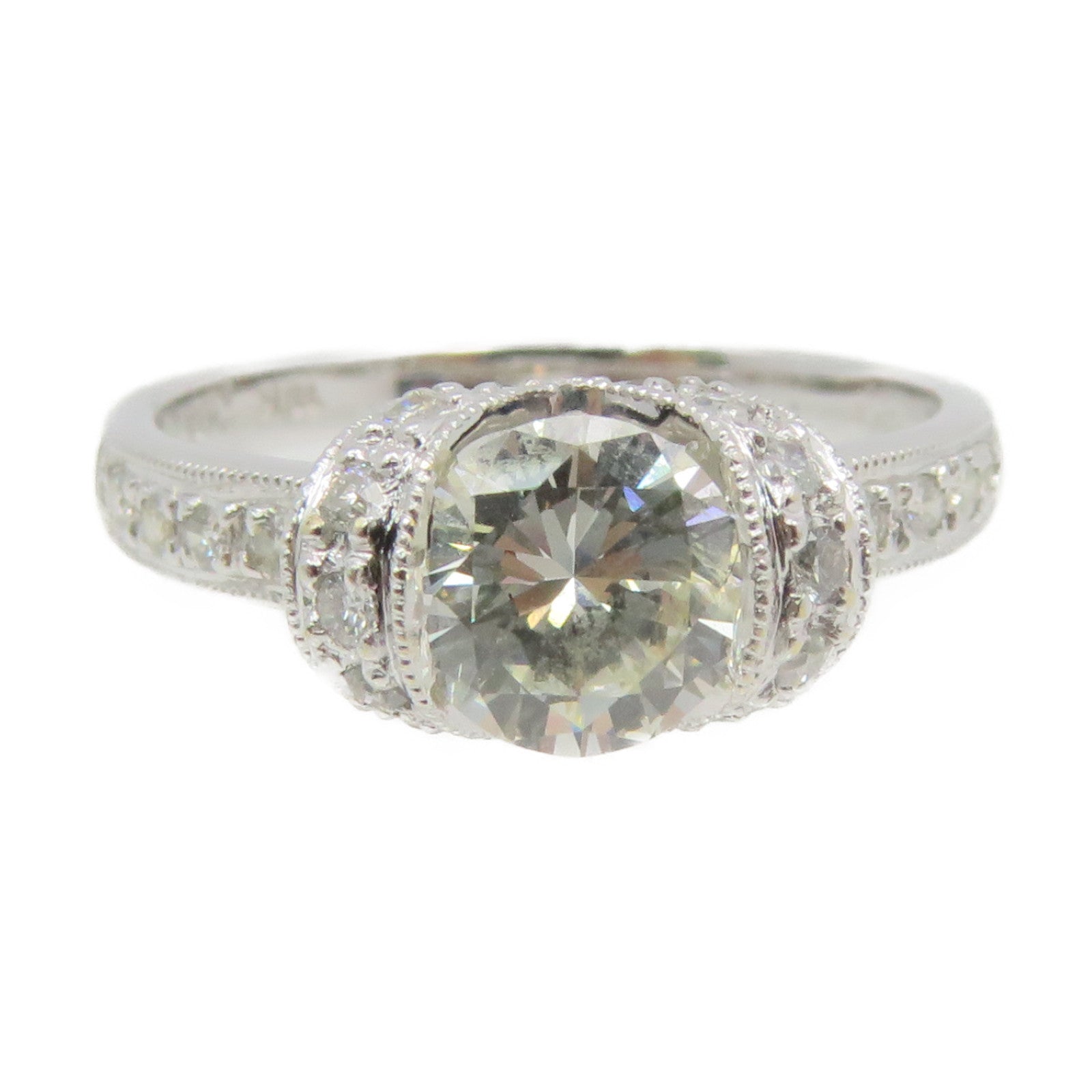 JEWELRY 【激减优惠】18K白金Diamond Ring钻石戒指US#4.75