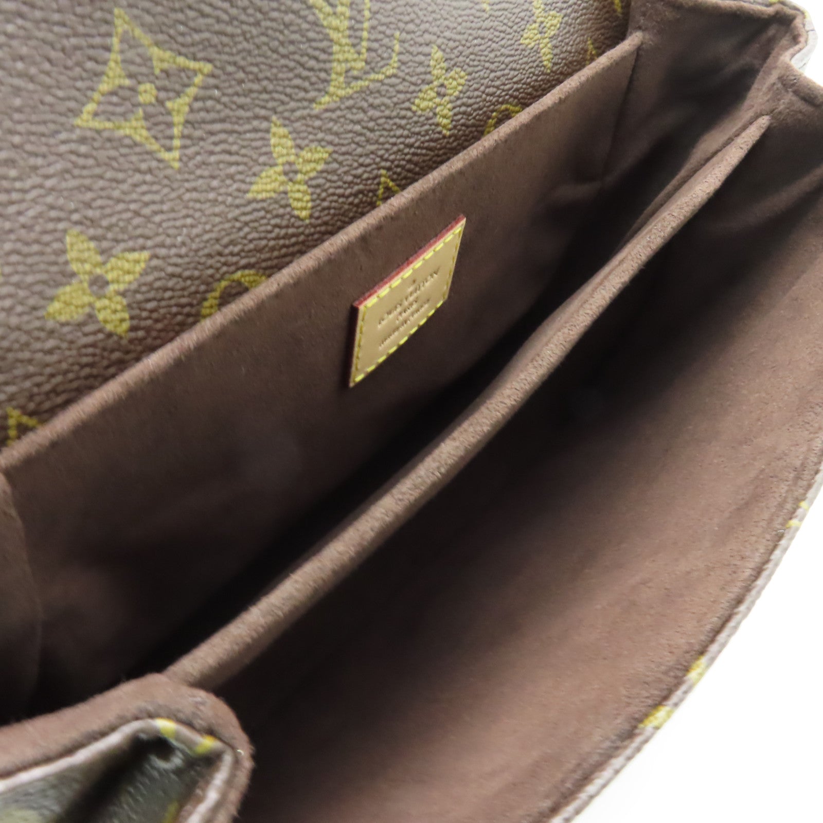 LOUIS VUITTON Monogram Pochette Metis金扣手挽肩背兩用袋棕色