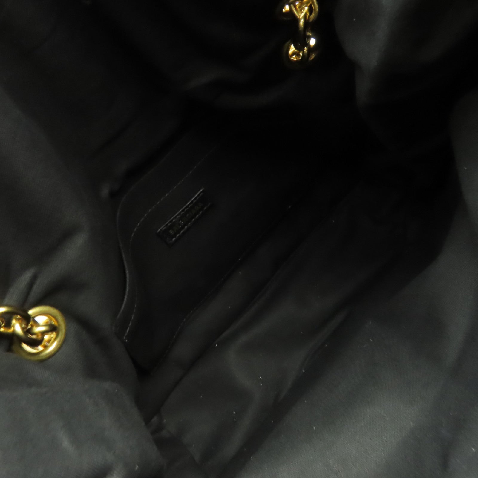 BALENCIAGA 牛皮皮革Monaco Small Chain Shoulder Bag金扣鏈帶肩背袋黑色