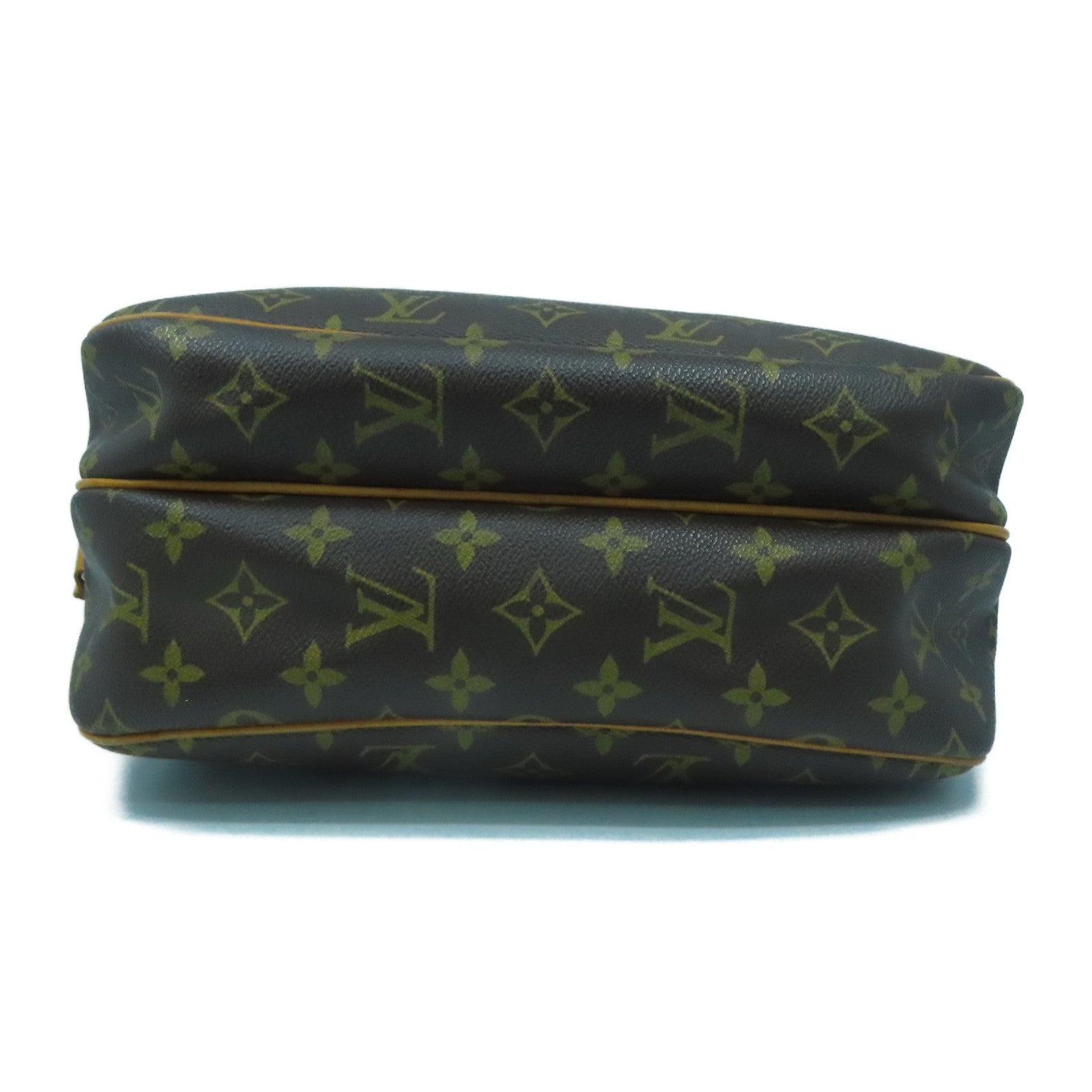 LOUIS VUITTON Monogram Reporter PM金扣肩背袋啡色