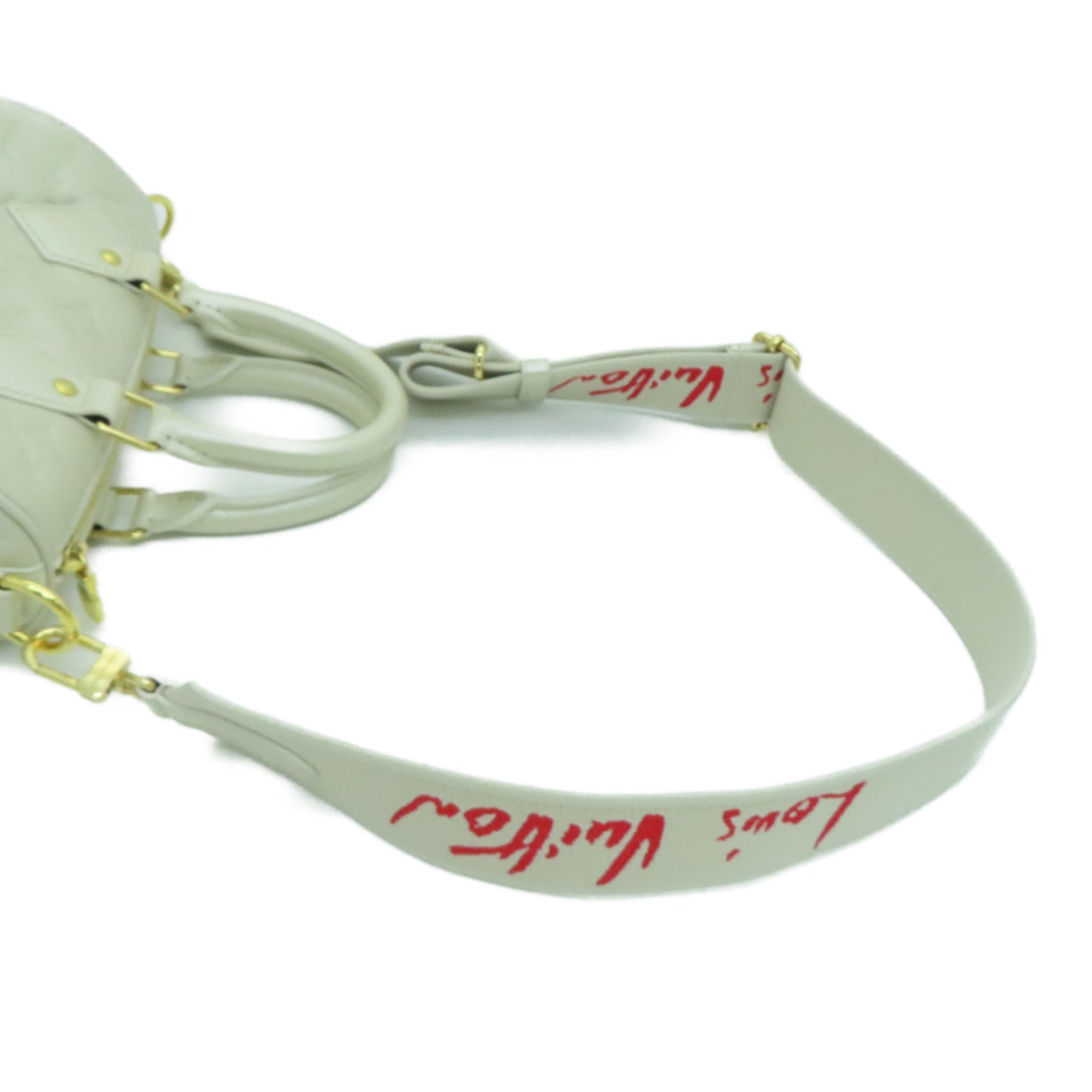 LOUIS VUITTON [Sharp discount] Monogram Speedy Bandouliere 22 Gold Buckle Handle Shoulder Back Dual-purpose Bag Off-White