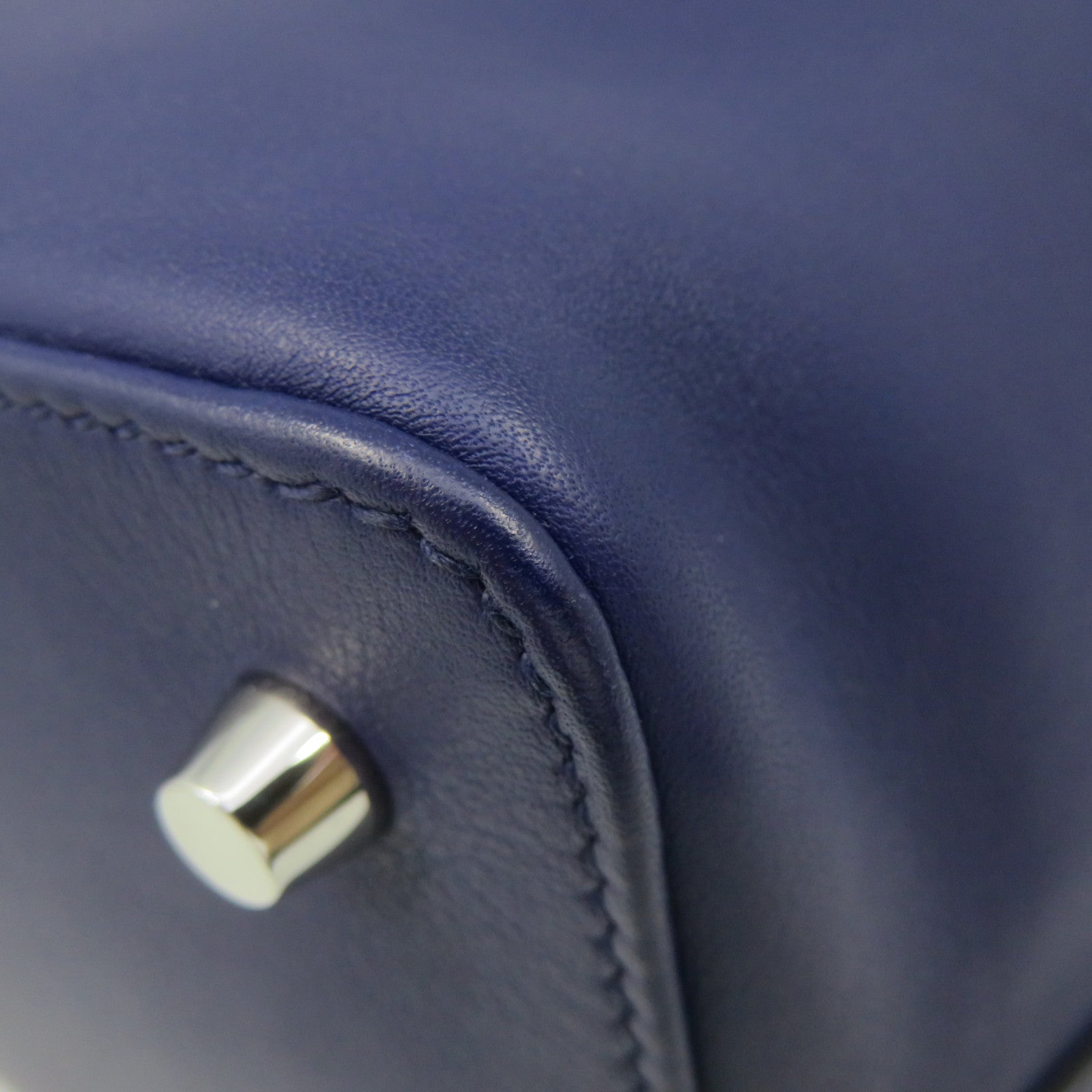 HERMES Swift皮革Toolbox 20 2Way Shoulder Bag银扣手挽肩背两用袋Bleu Zellige蓝紫色