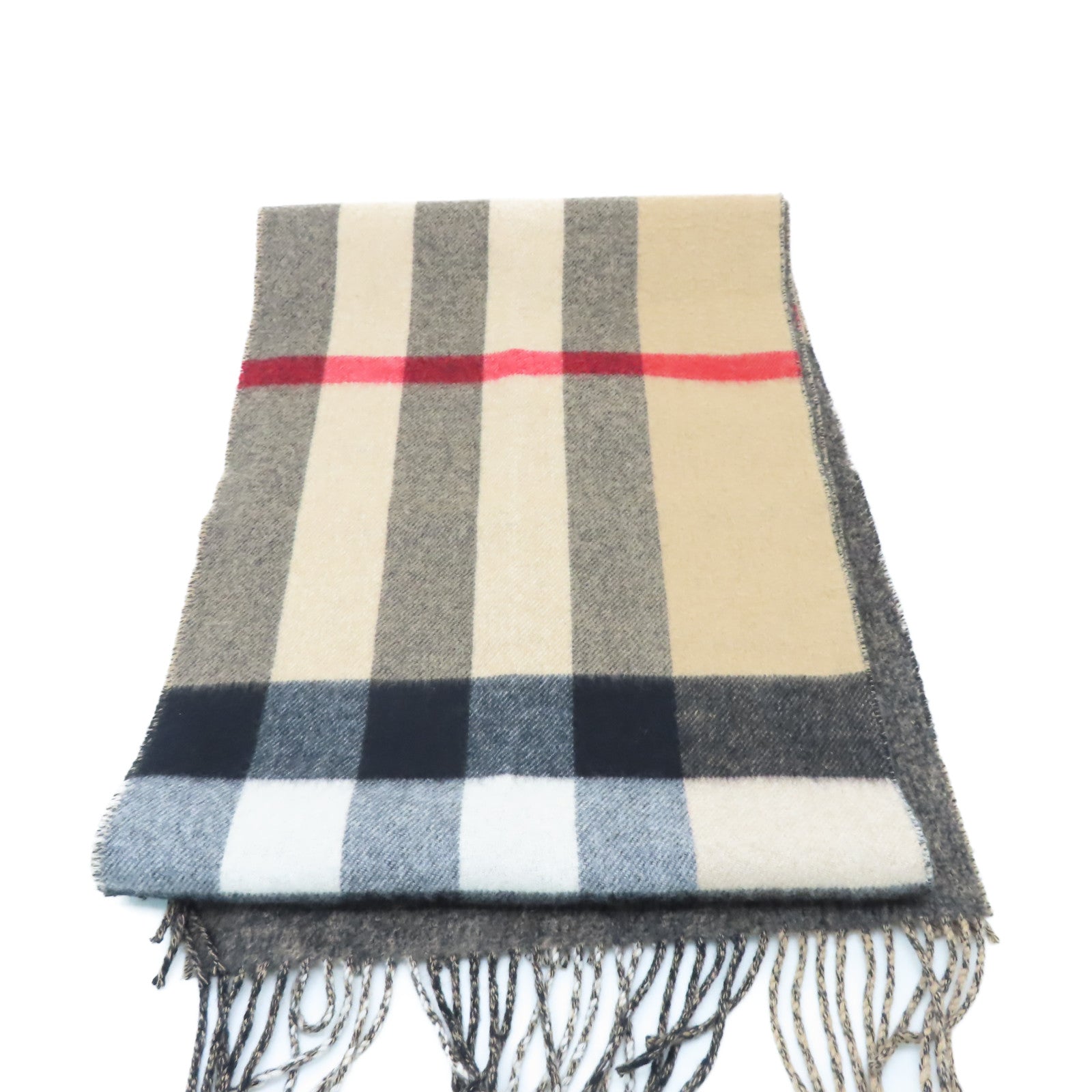 BURBERRY 羊絨Scarf圍巾啡色/卡其色