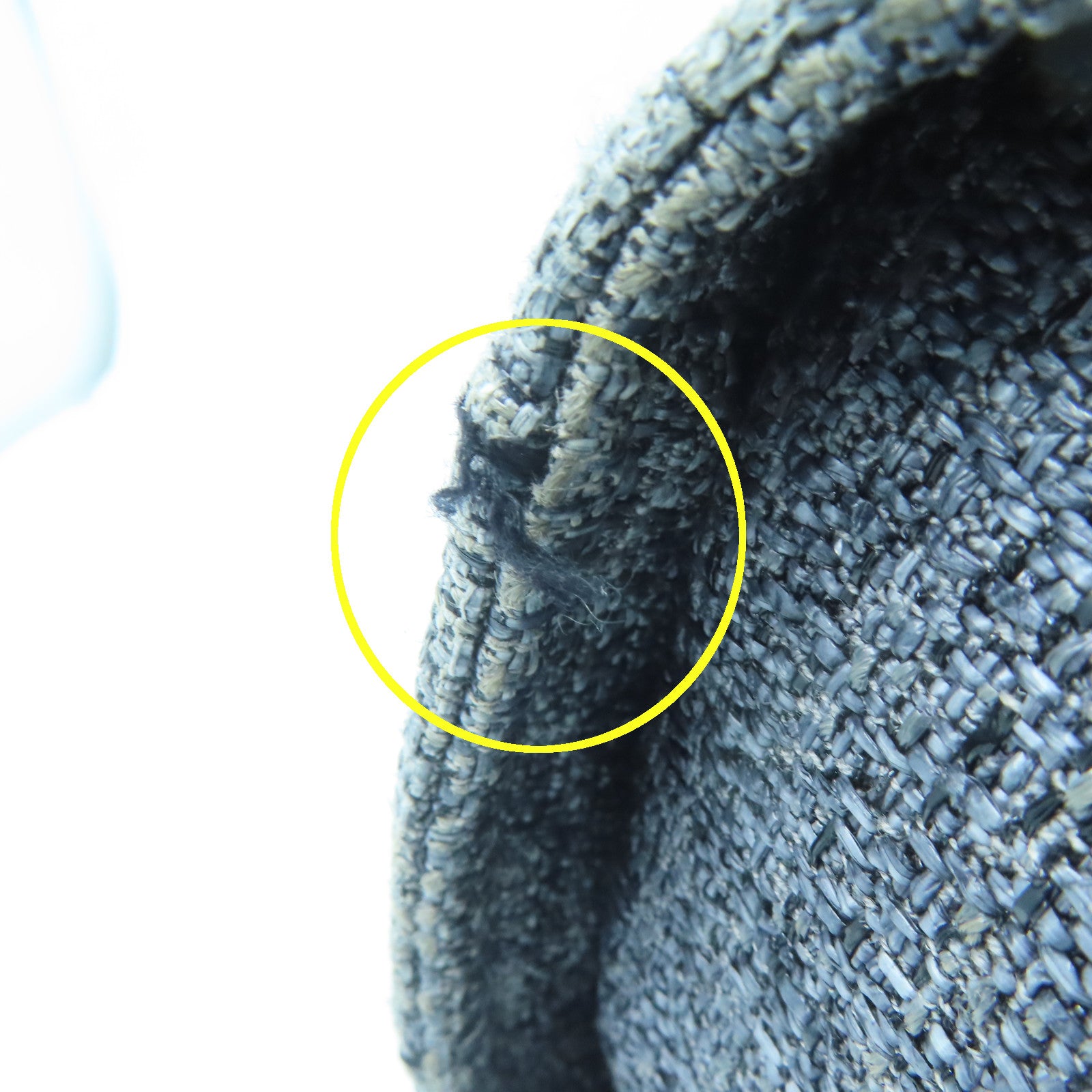 CHANEL canvas Tote Bag gold buckle handle bag blue