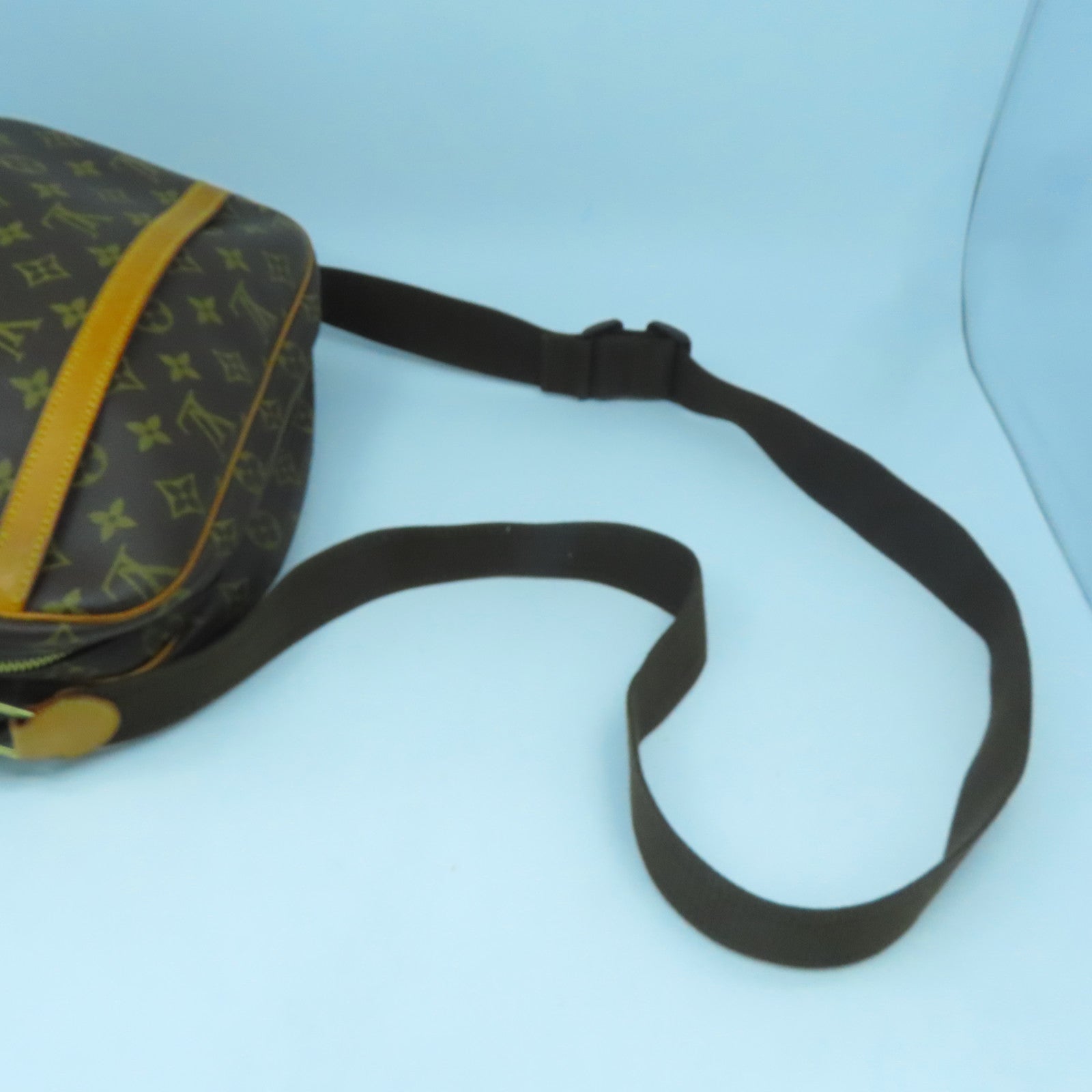 LOUIS VUITTON Monogram Reporter PM金扣肩背袋啡色