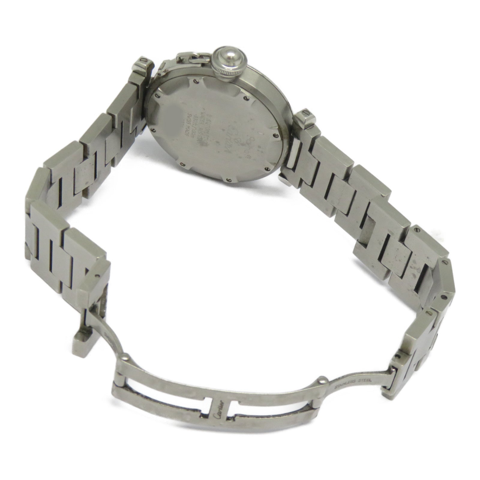 CARTIER Pasha C不鏽鋼手錶自動機芯黑色