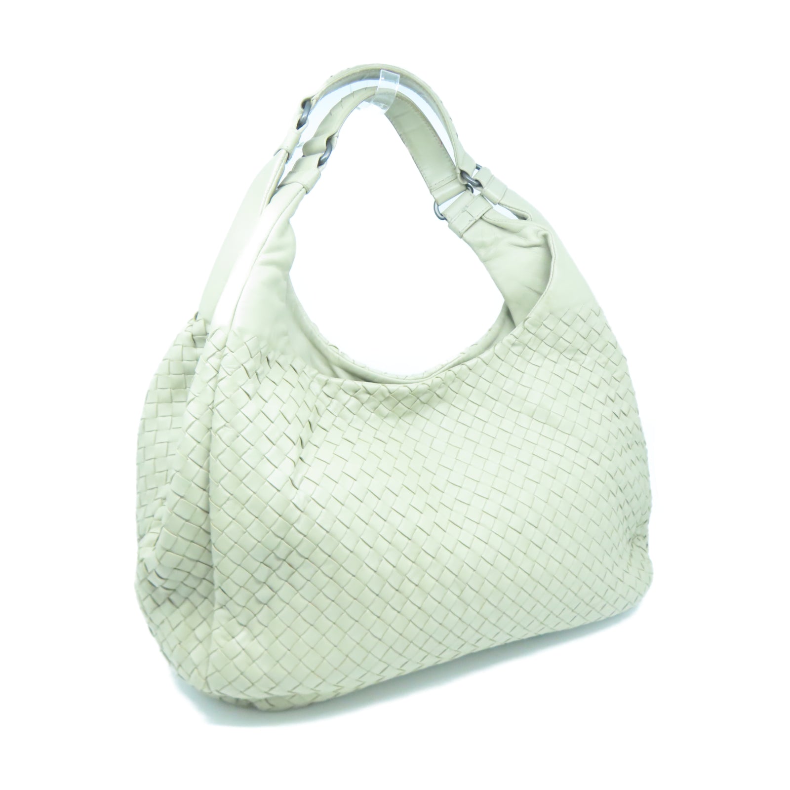 BOTTEGA VENETA 牛皮皮革Tote Bag銀扣手挽袋米色