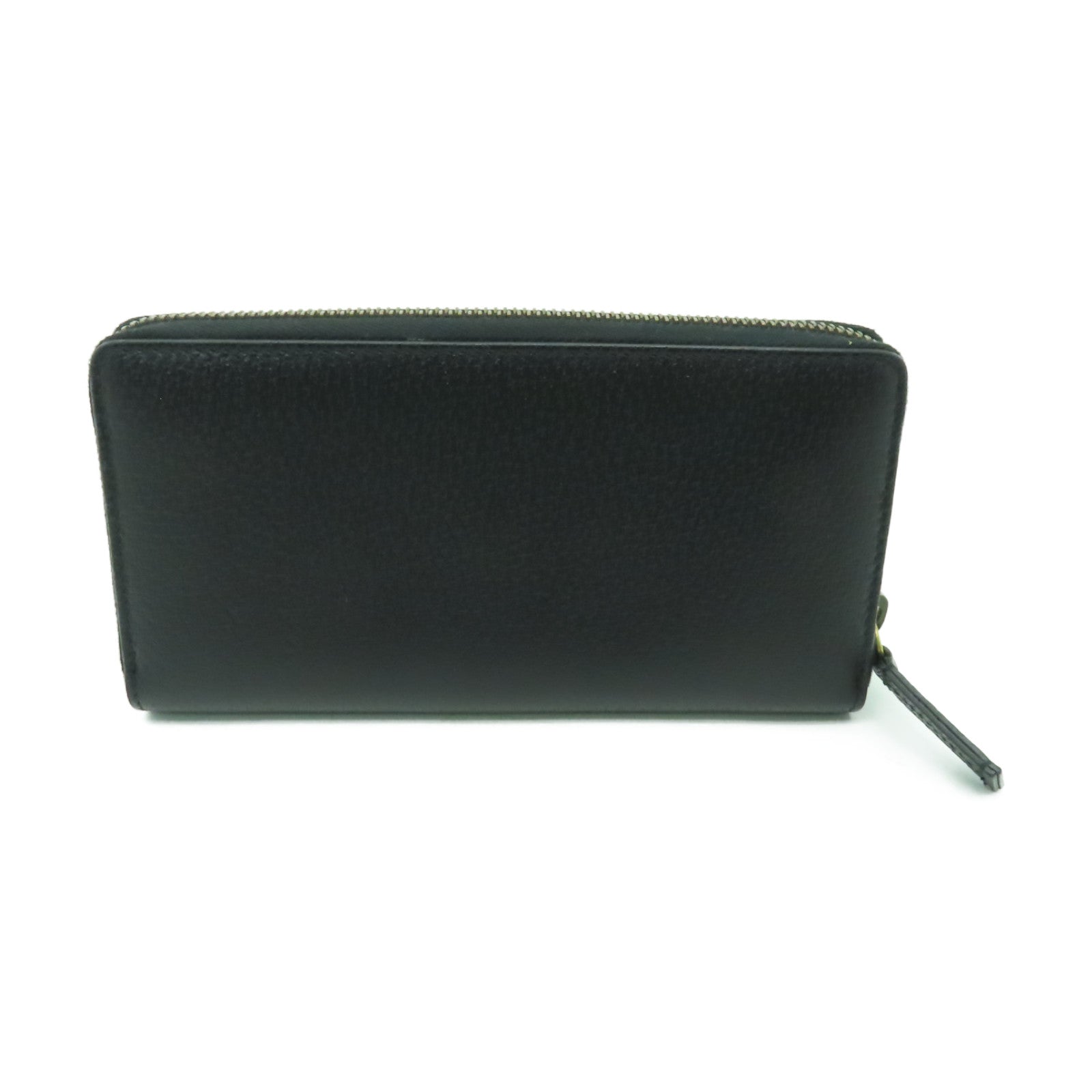 GUCCI 牛皮皮革Long Wallet金扣長錢包黑色