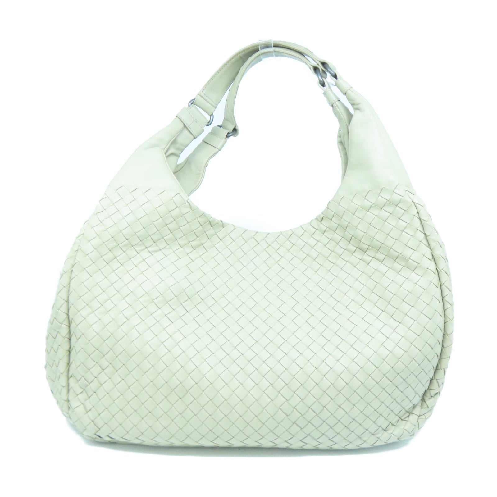 BOTTEGA VENETA 牛皮皮革Tote Bag銀扣手挽袋米色