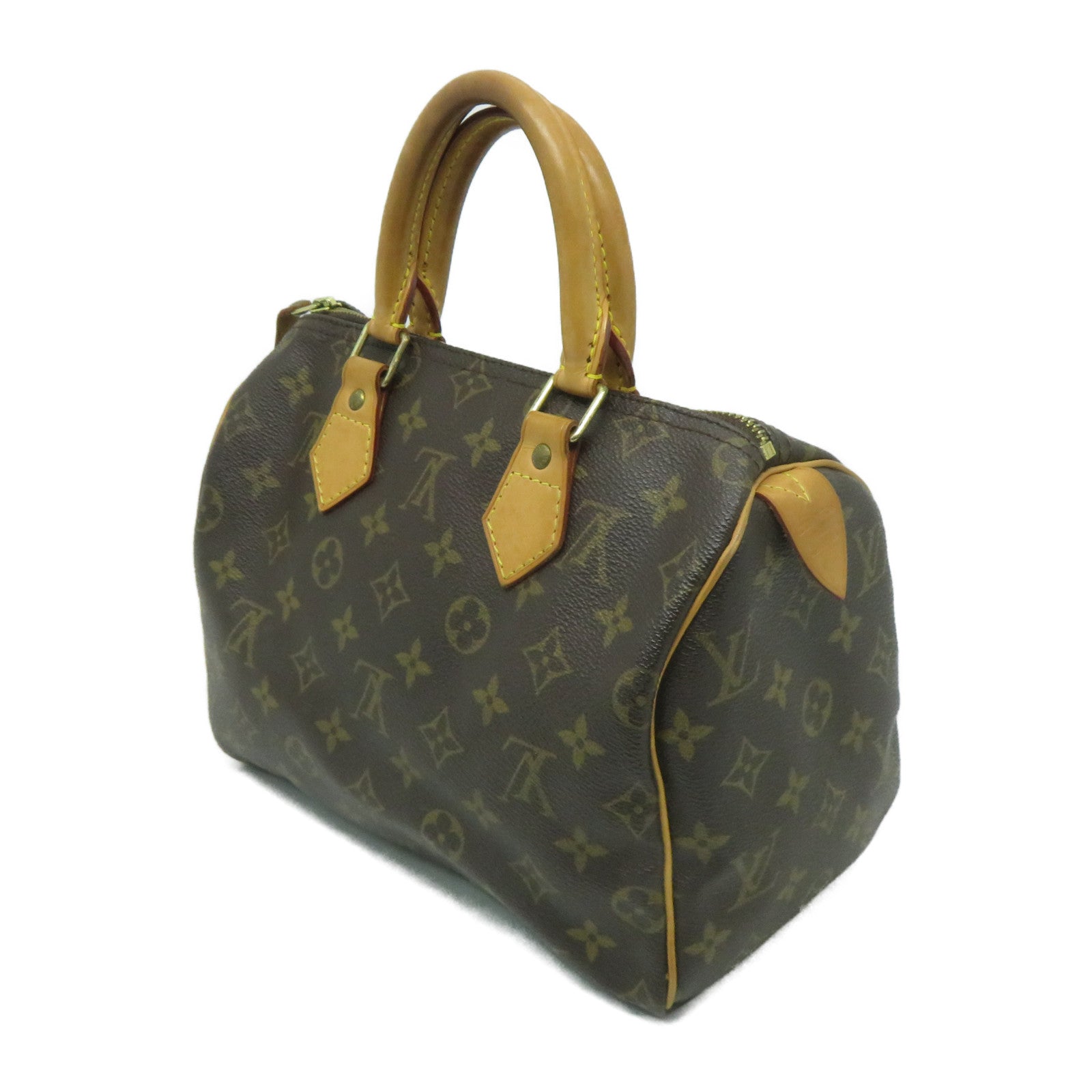LOUIS VUITTON Monogram Speedy 25金扣手挽袋啡色