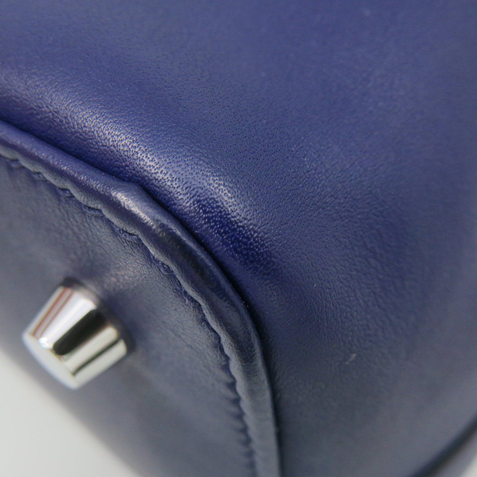 HERMES Swift皮革Toolbox 20 2Way Shoulder Bag银扣手挽肩背两用袋Bleu Zellige蓝紫色