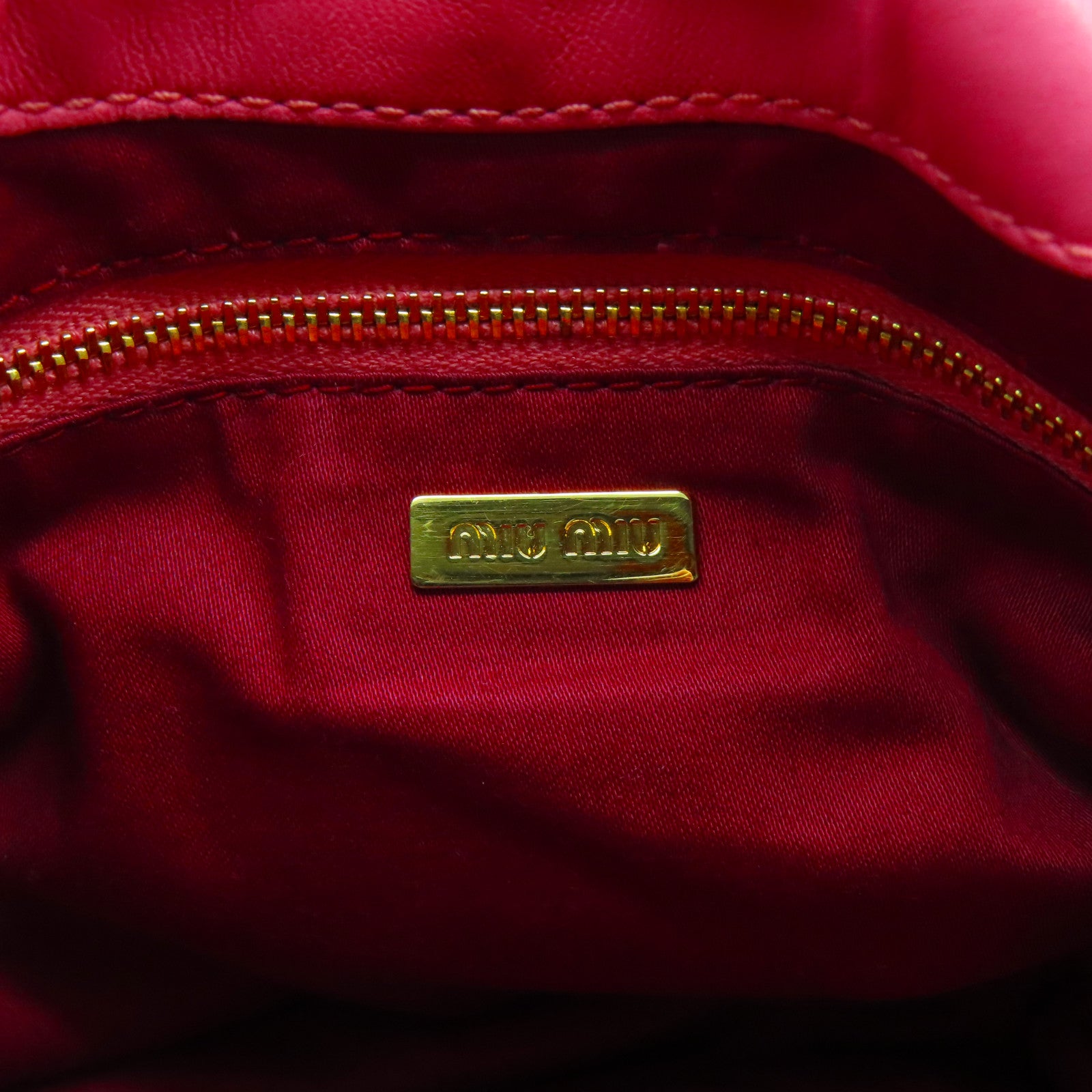 Miu Miu 羊皮皮革Hand Bag金扣手挽袋粉紅色