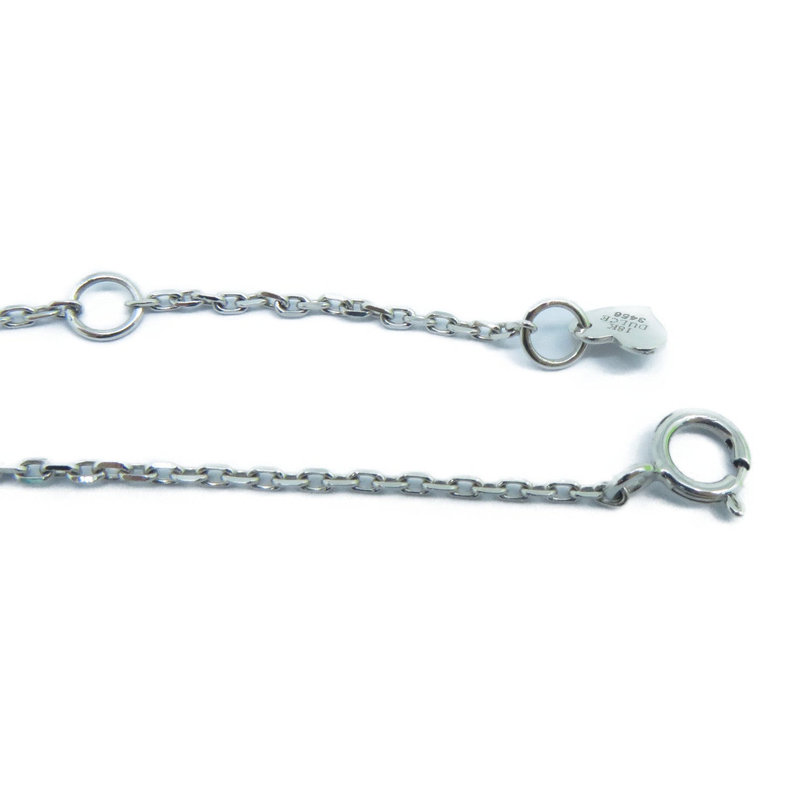 JEWELRY 18K白金Necklaces1.54/0.40ct藍寶石0.377ct鑽石項鏈