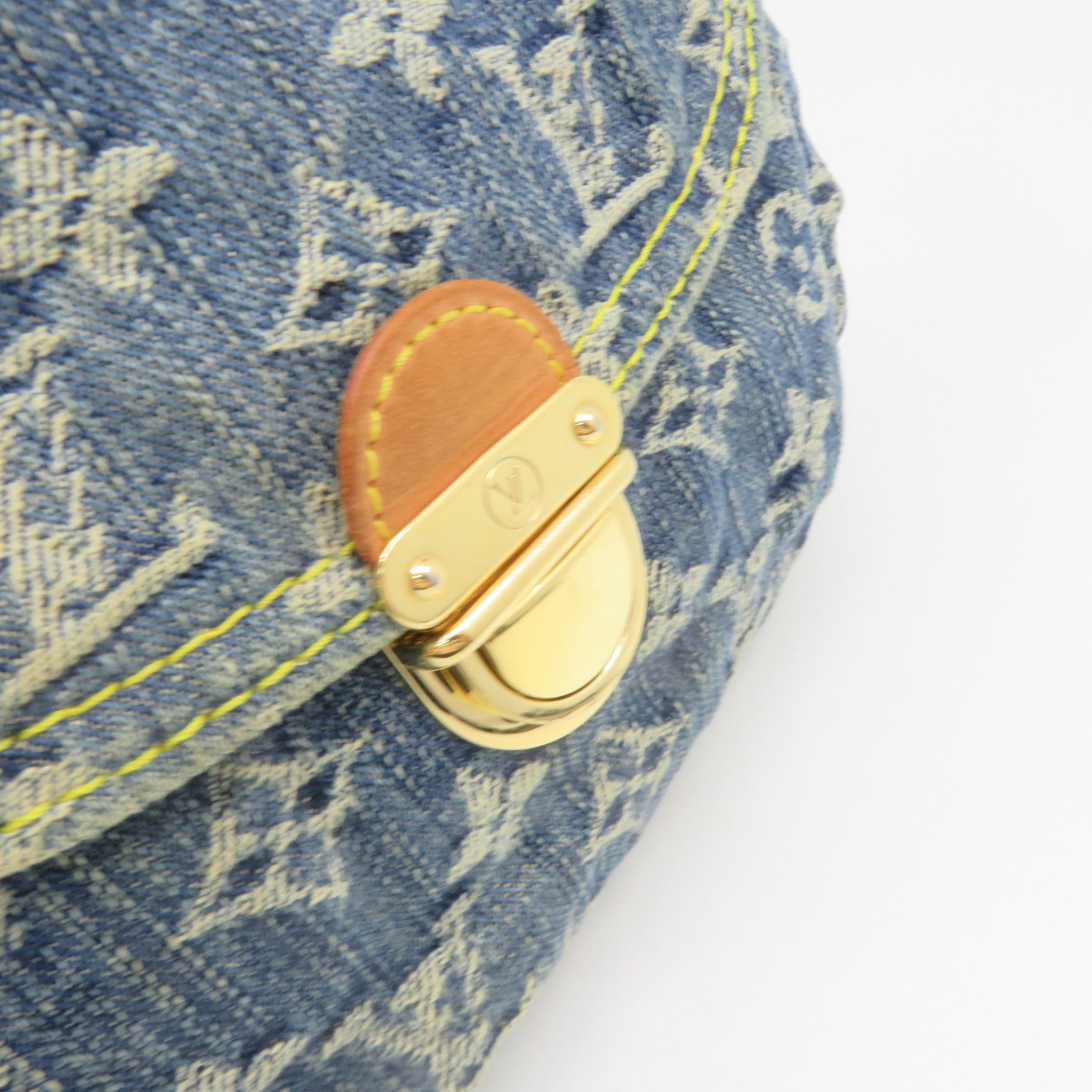LOUIS VUITTON Mono Denim Mini Pleaty Hand Bag手挽袋藍色