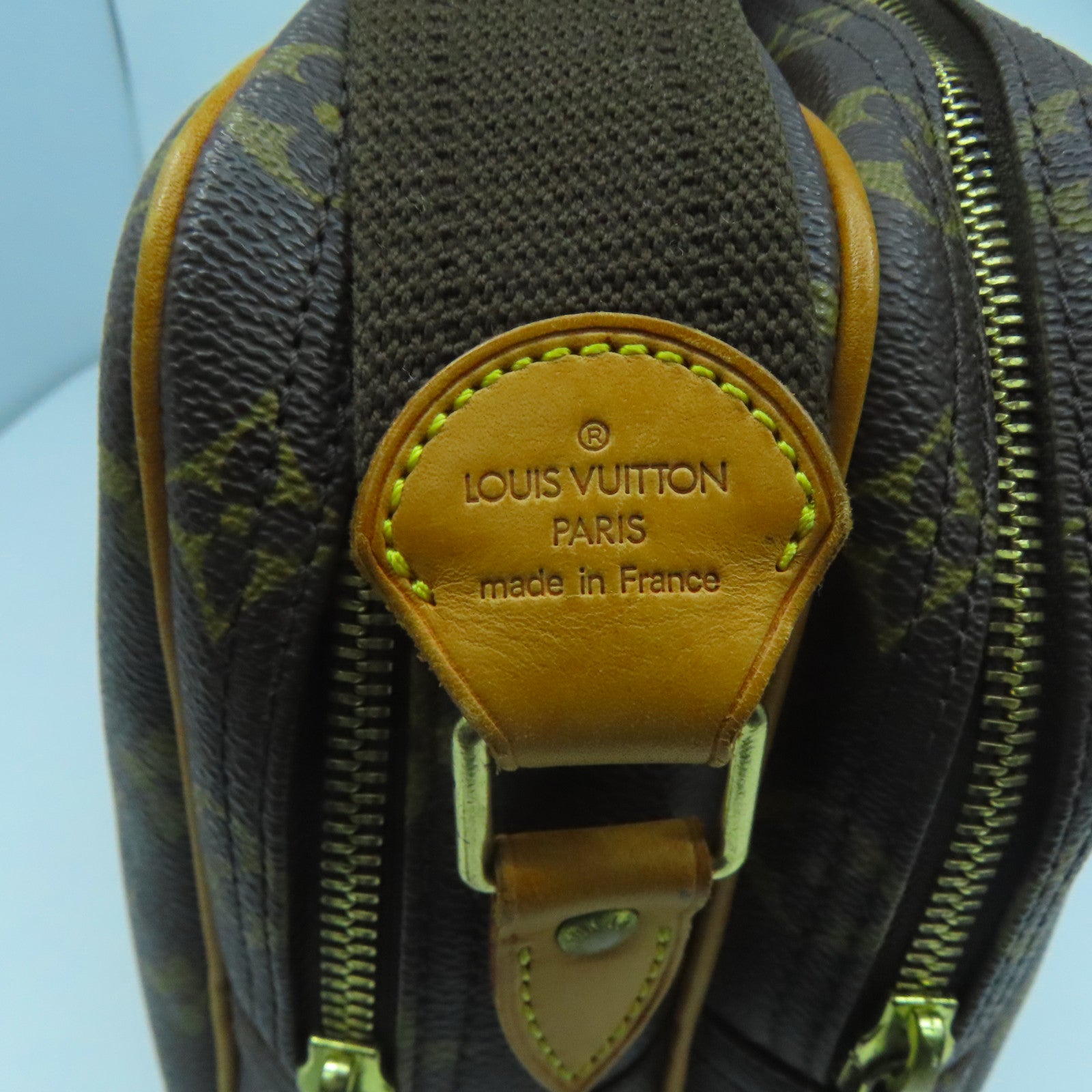 LOUIS VUITTON Monogram Reporter PM金扣肩背袋啡色