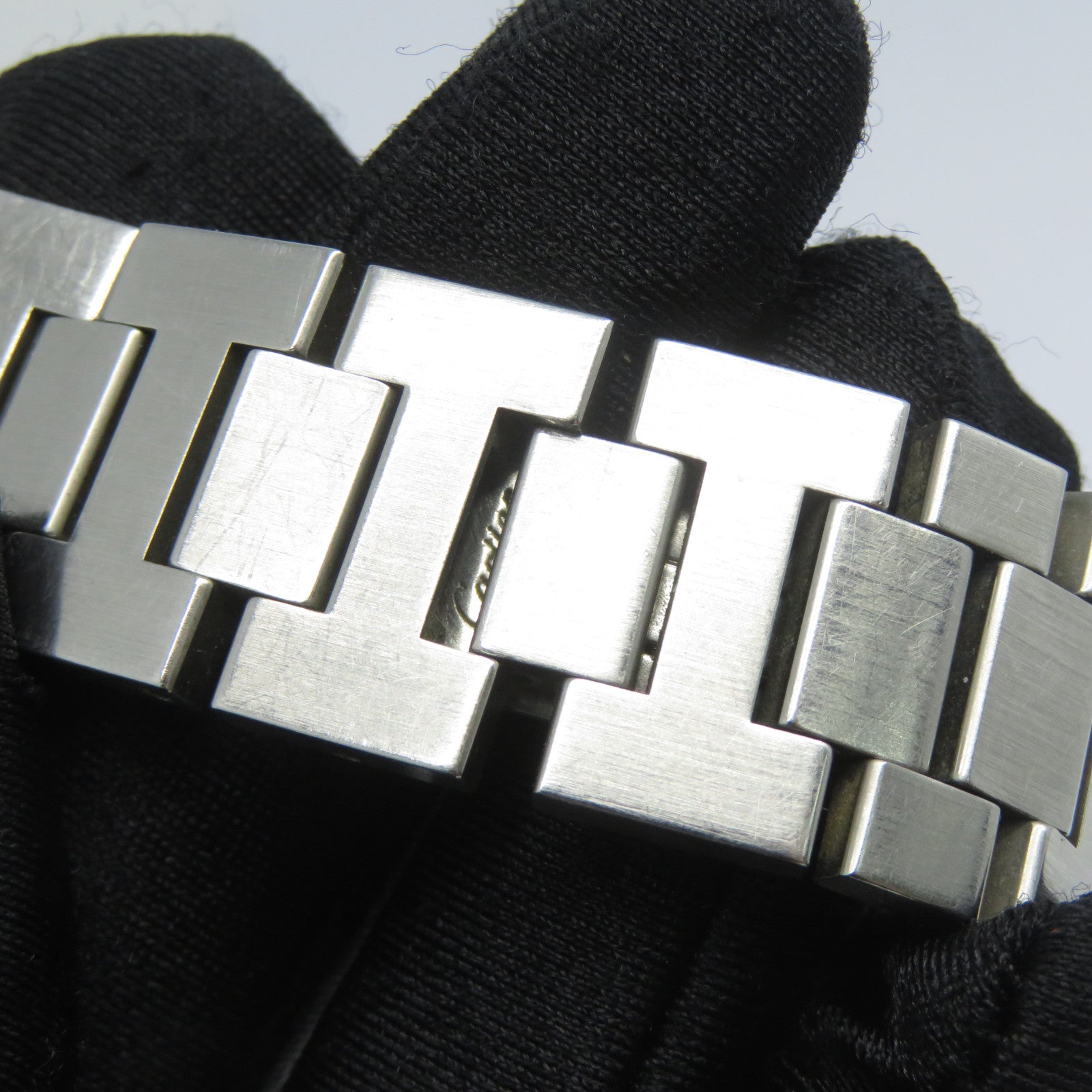 CARTIER Pasha C不鏽鋼手錶自動機芯黑色
