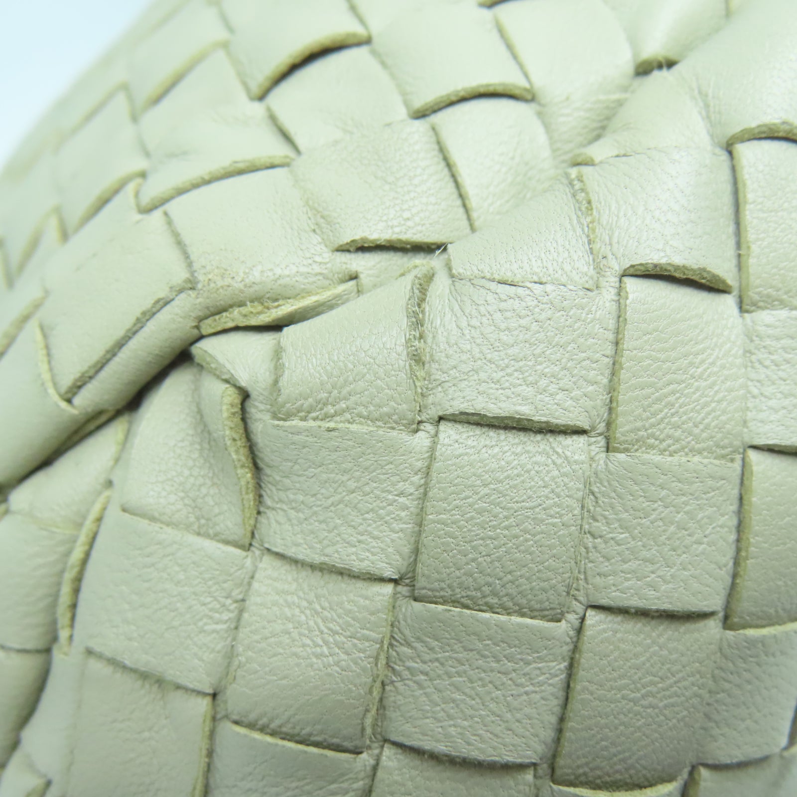 BOTTEGA VENETA 牛皮皮革Tote Bag銀扣手挽袋米色