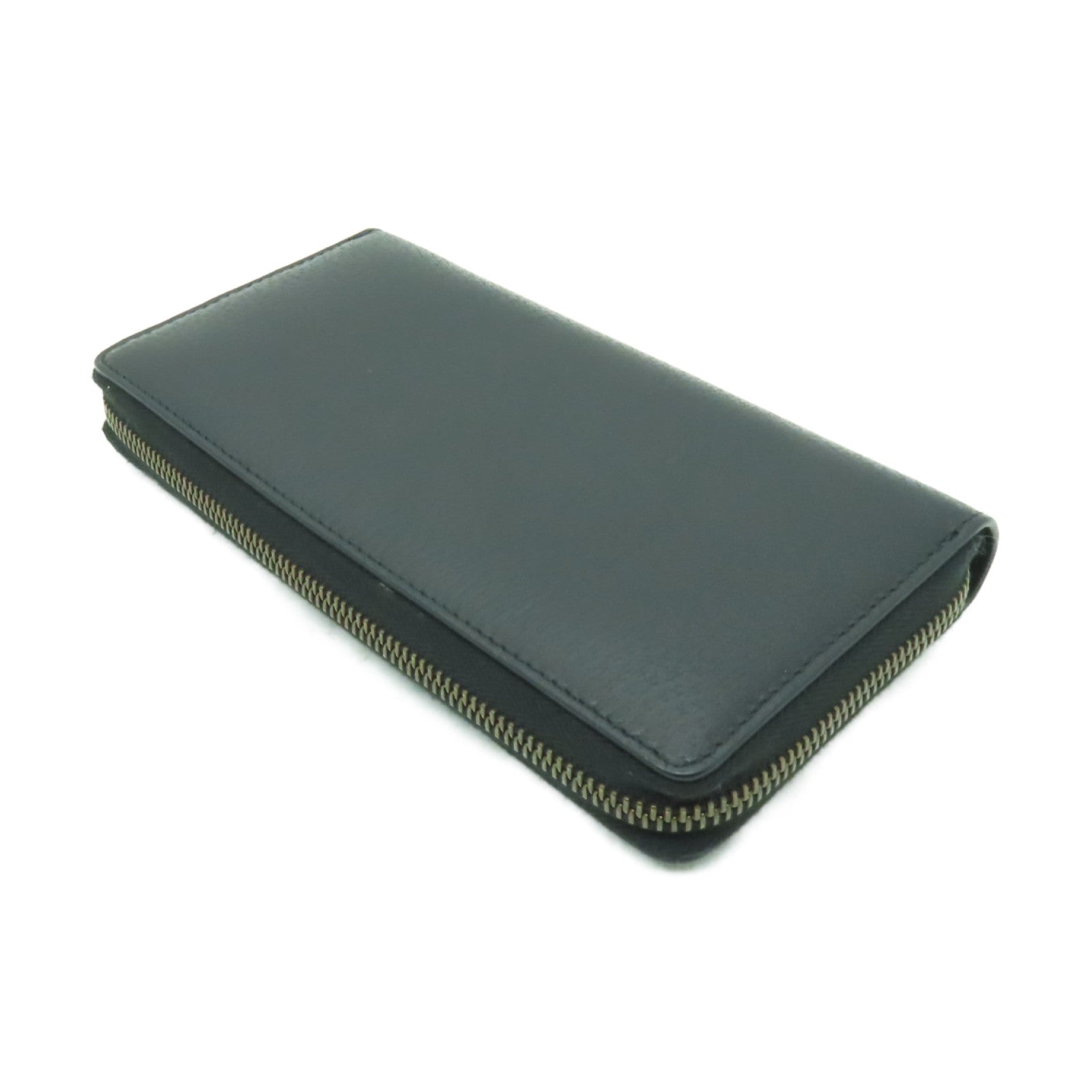 GUCCI 牛皮皮革Long Wallet金扣長錢包黑色