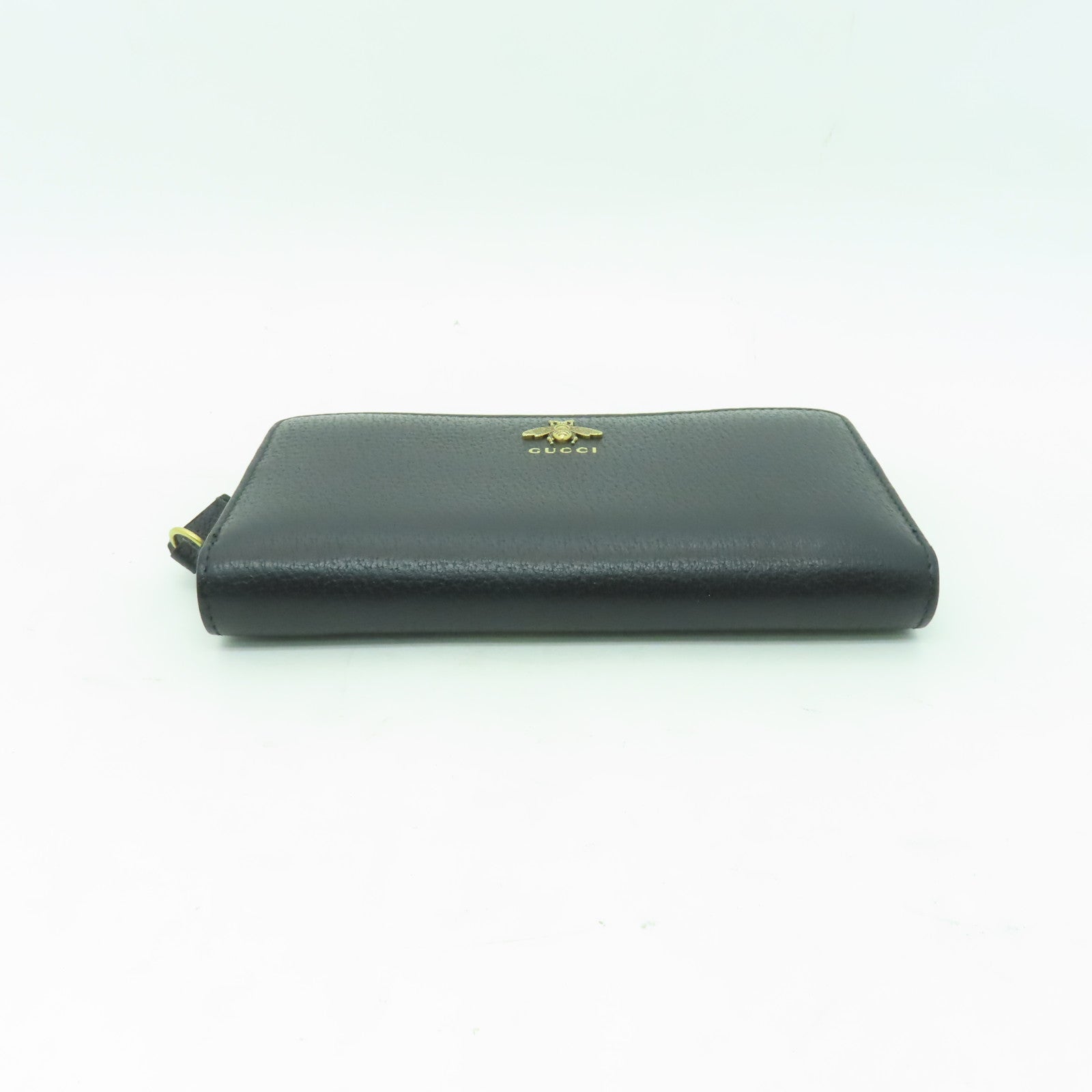 GUCCI 牛皮皮革Long Wallet金扣長錢包黑色