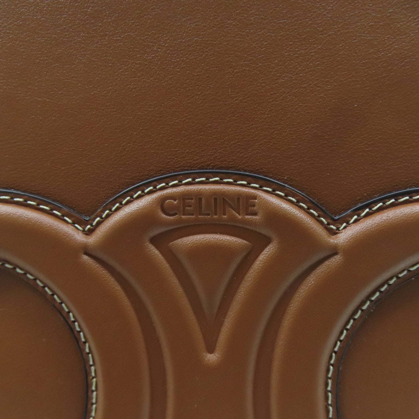CELINE 牛皮皮革Small Bucket Bag金扣肩背袋啡色