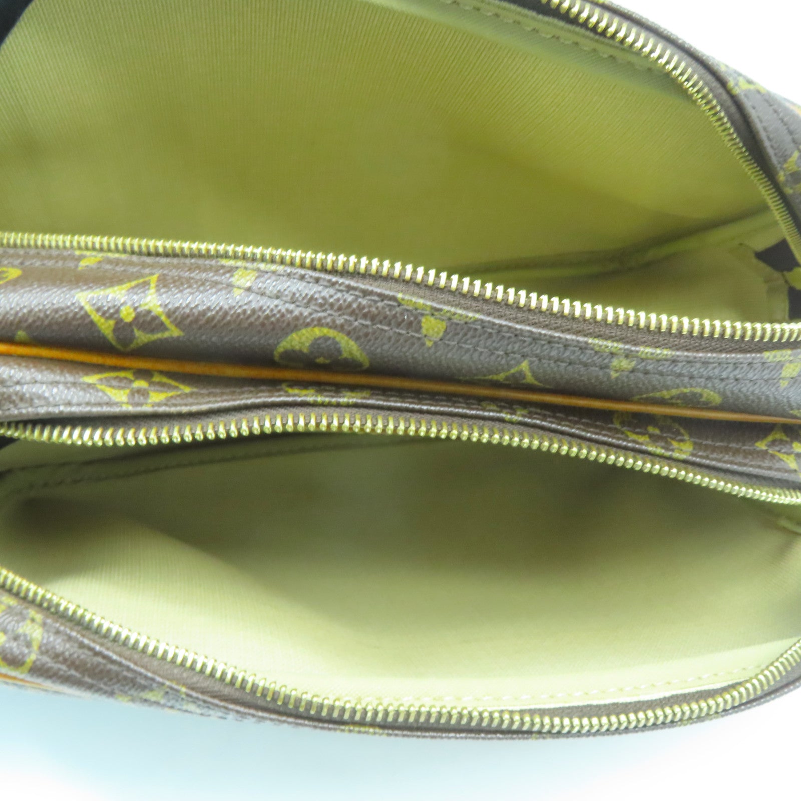 LOUIS VUITTON Monogram Reporter PM金扣肩背袋啡色