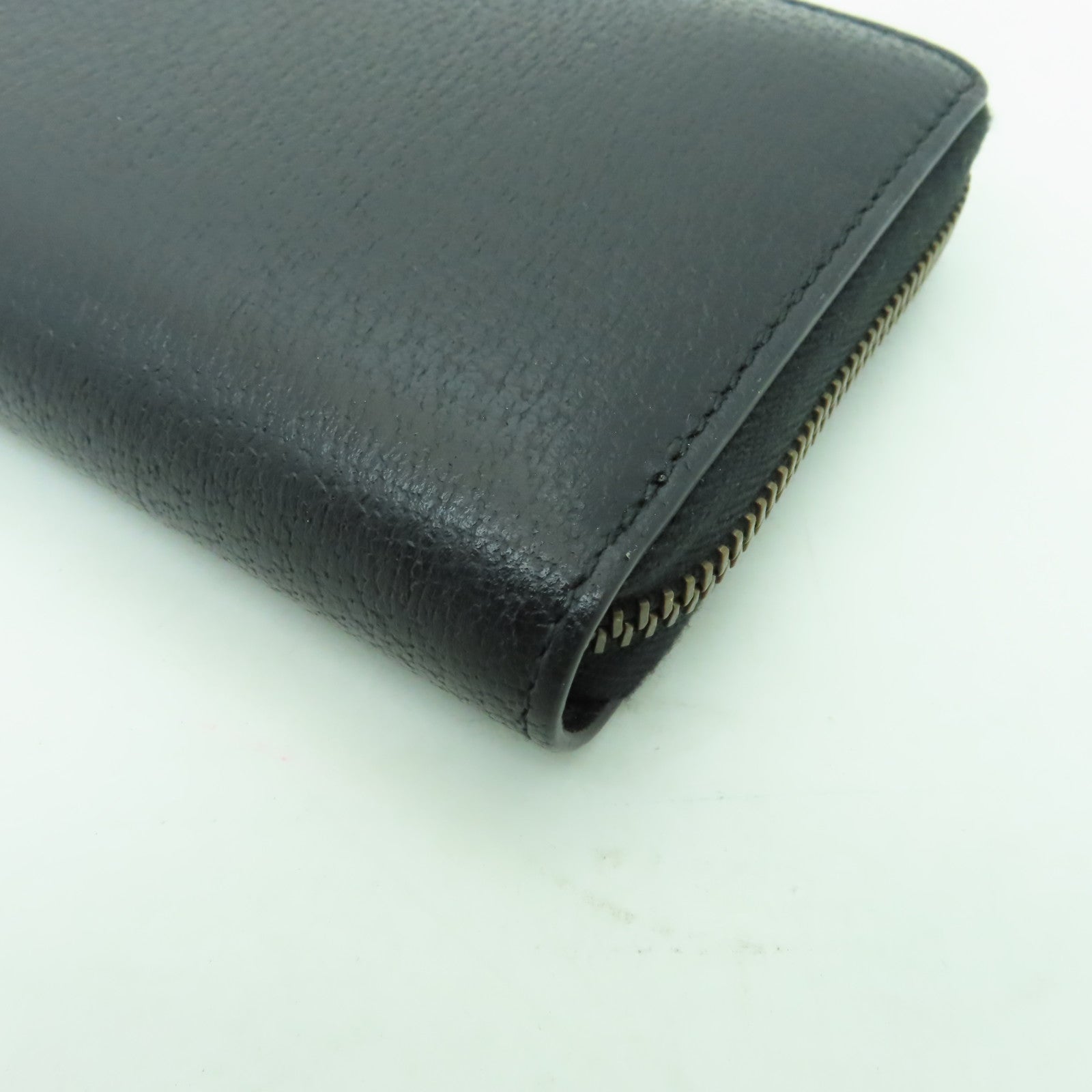 GUCCI 牛皮皮革Long Wallet金扣長錢包黑色