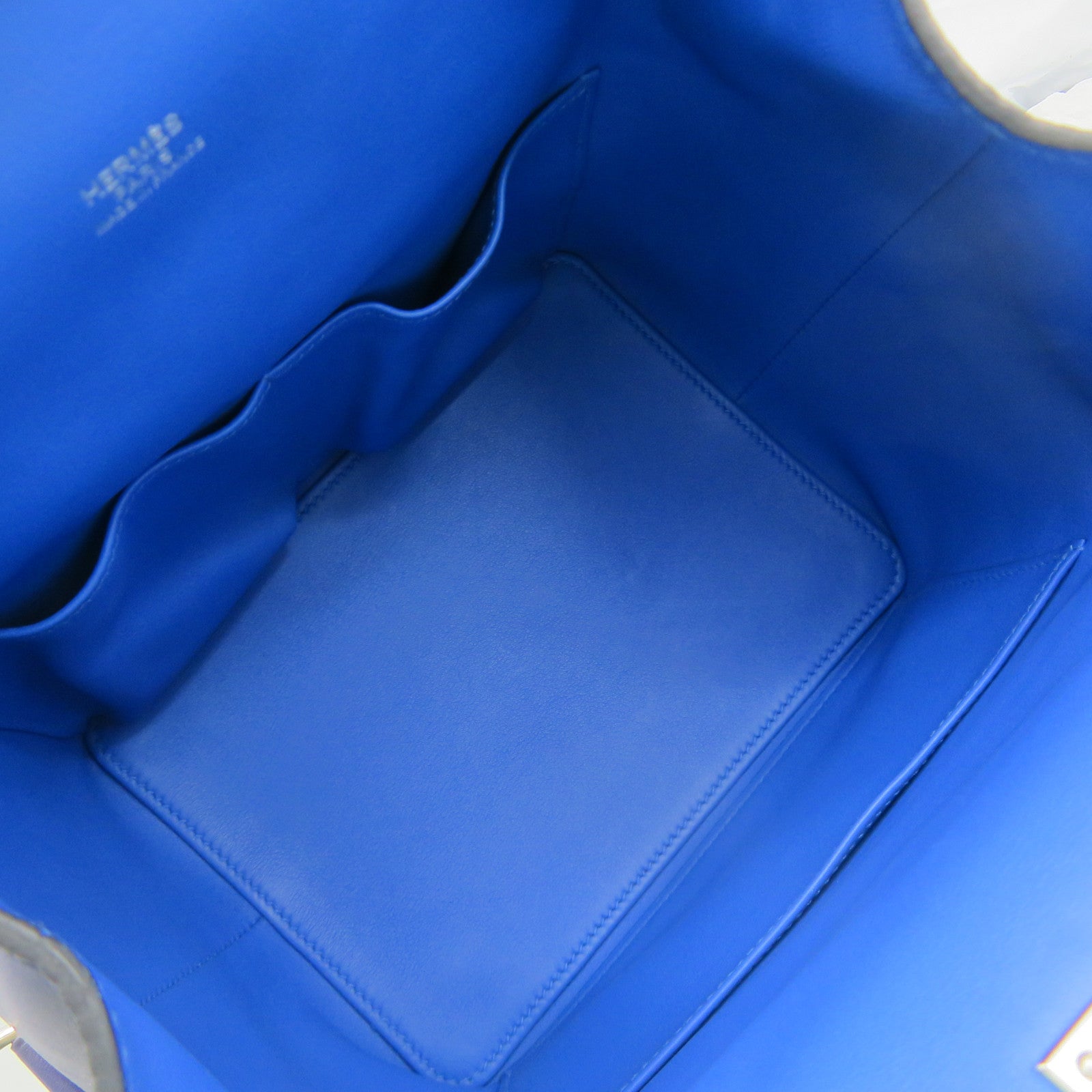 HERMES Swift皮革Toolbox 20 2Way Shoulder Bag银扣手挽肩背两用袋Bleu Zellige蓝紫色