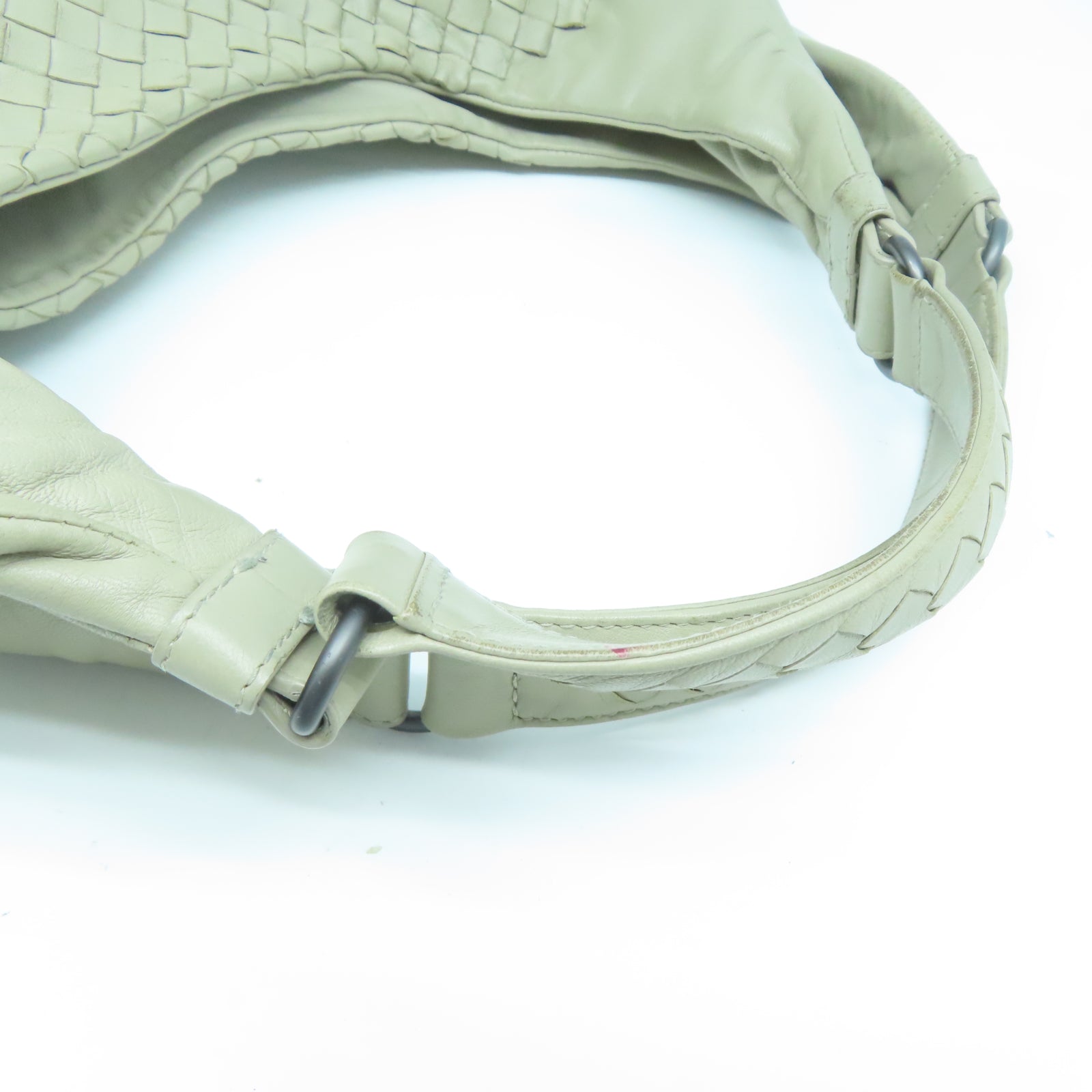 BOTTEGA VENETA 牛皮皮革Tote Bag銀扣手挽袋米色