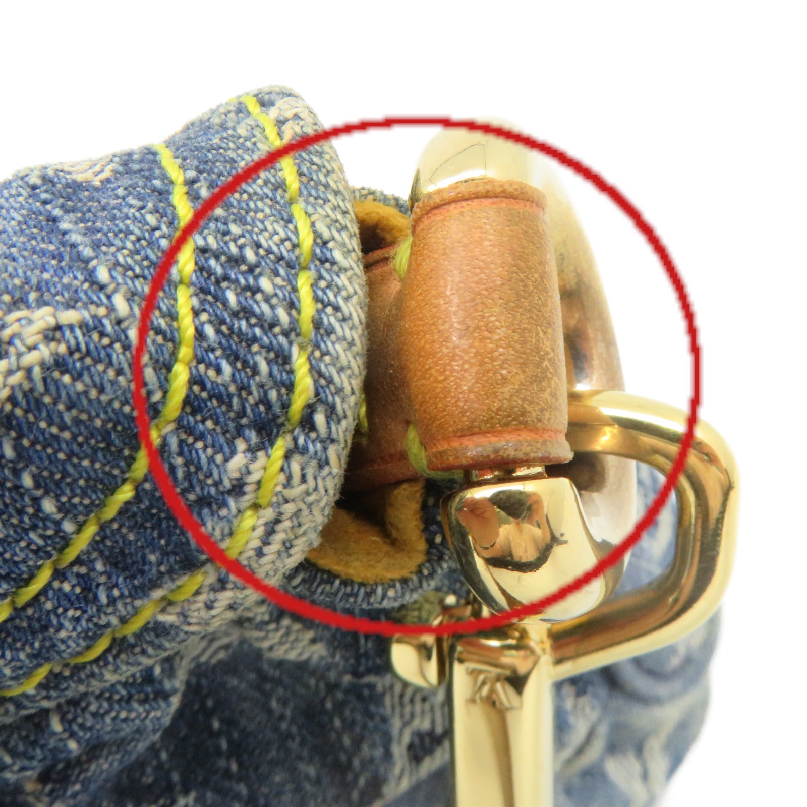 LOUIS VUITTON Mono Denim Mini Pleaty Hand Bag手挽袋藍色