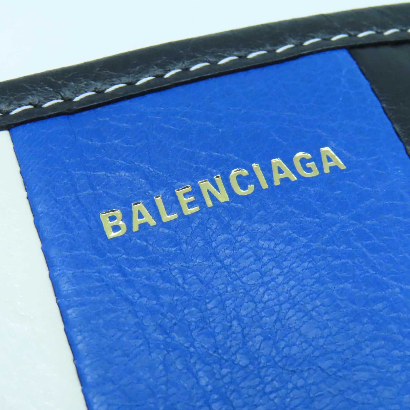 BALENCIAGA 牛皮皮革Clutch Bag銀扣手拿包黑色/藍色/白色