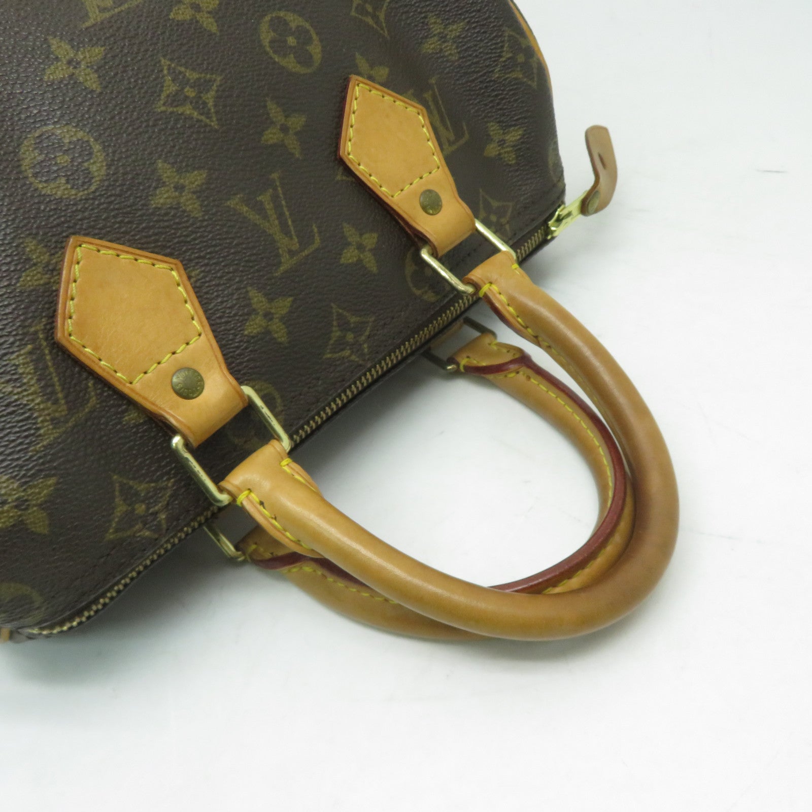 LOUIS VUITTON Monogram Speedy 25金扣手挽袋啡色
