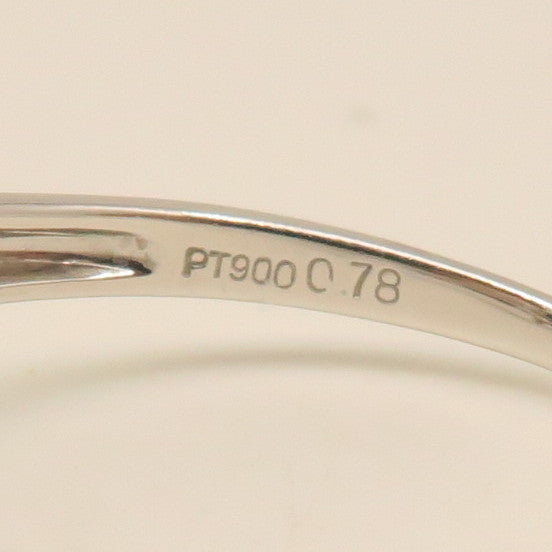 JEWELRY PT900鉑金Sapphire Diamond Ring藍寶石/鑽石戒指US#9.5