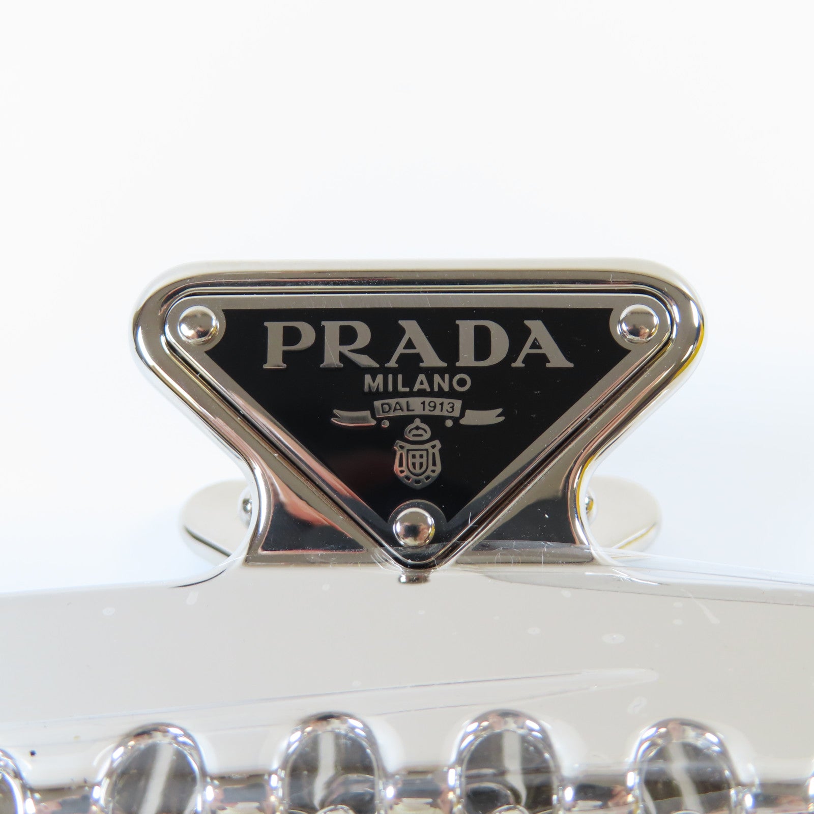 PRADA 金屬Hair Clip髮夾銀色