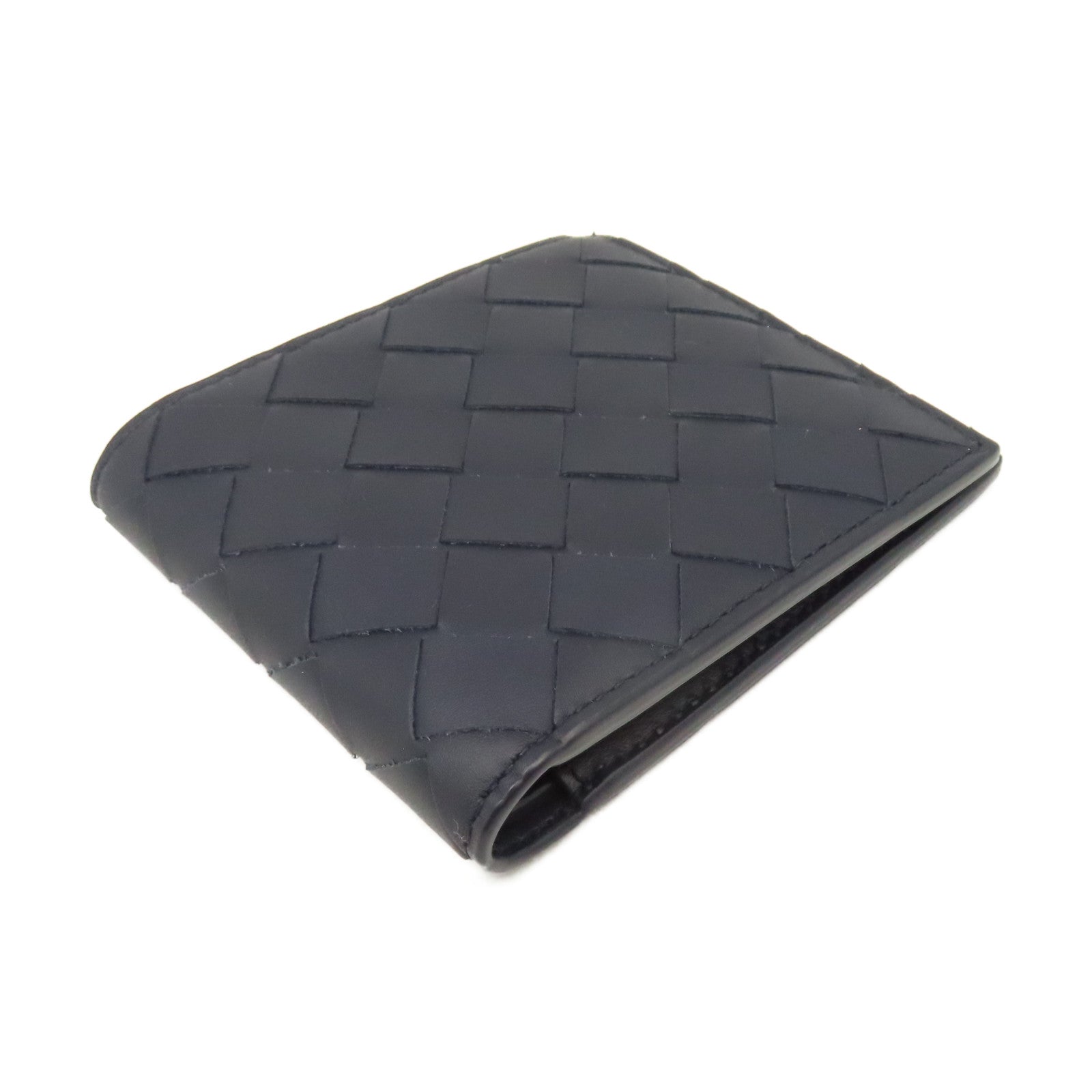 BOTTEGA VENETA 織紋皮革Short Wallet短錢包寶藍色