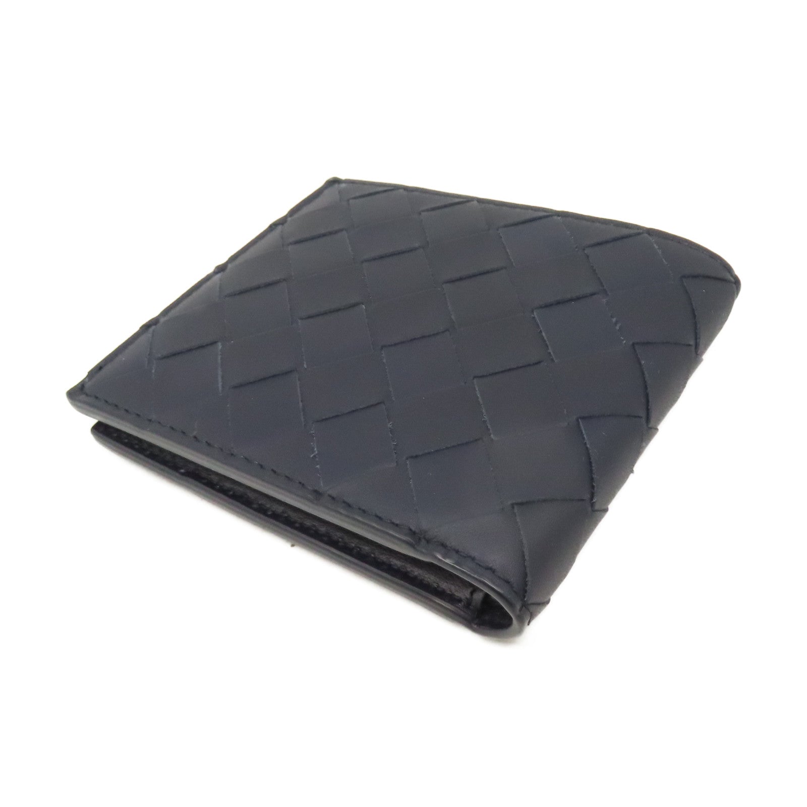 BOTTEGA VENETA 織紋皮革Short Wallet短錢包寶藍色
