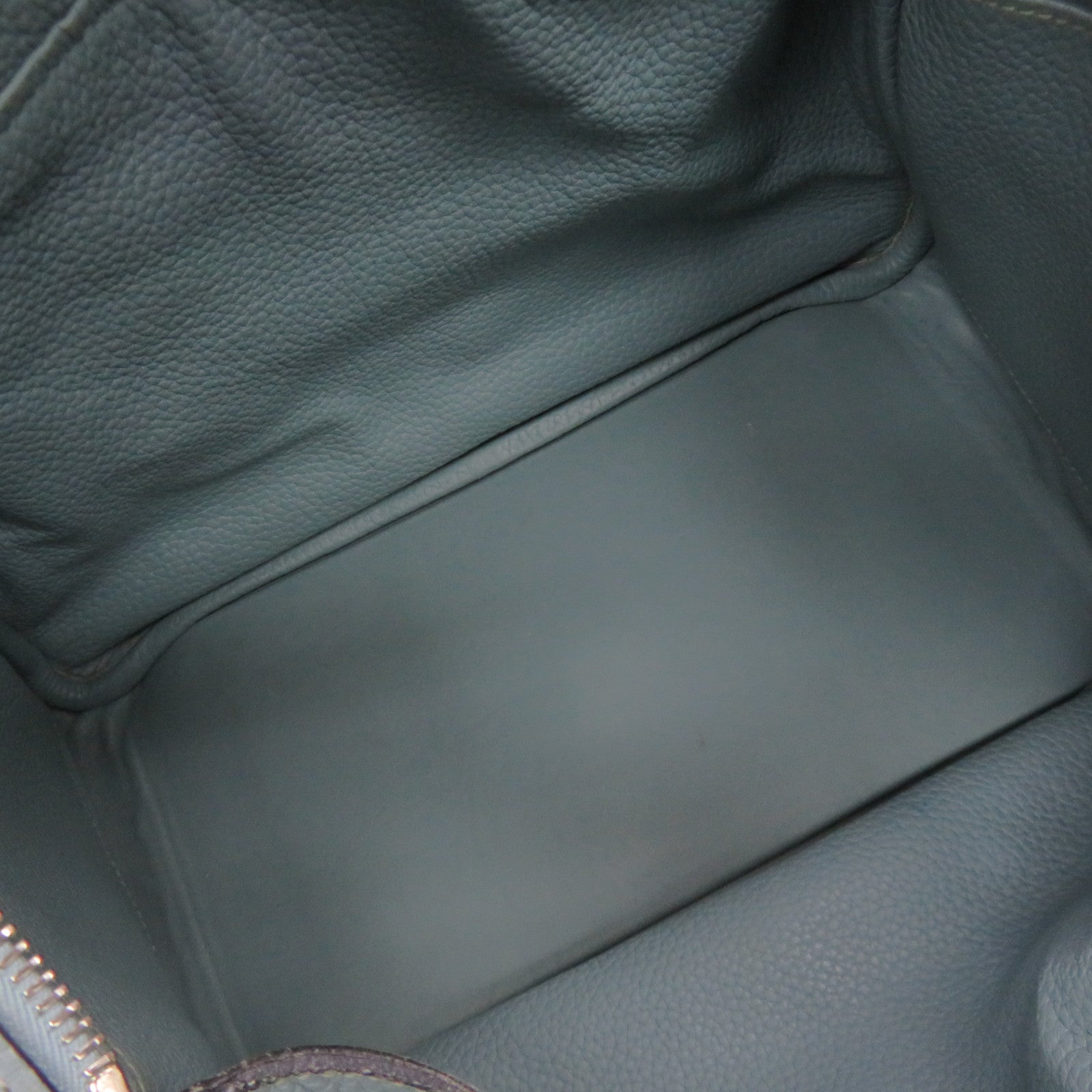 HERMES Clemence皮革Lindy 30 Shoulder Bag银扣肩背袋Ciel/Parchemin米白色/蓝色