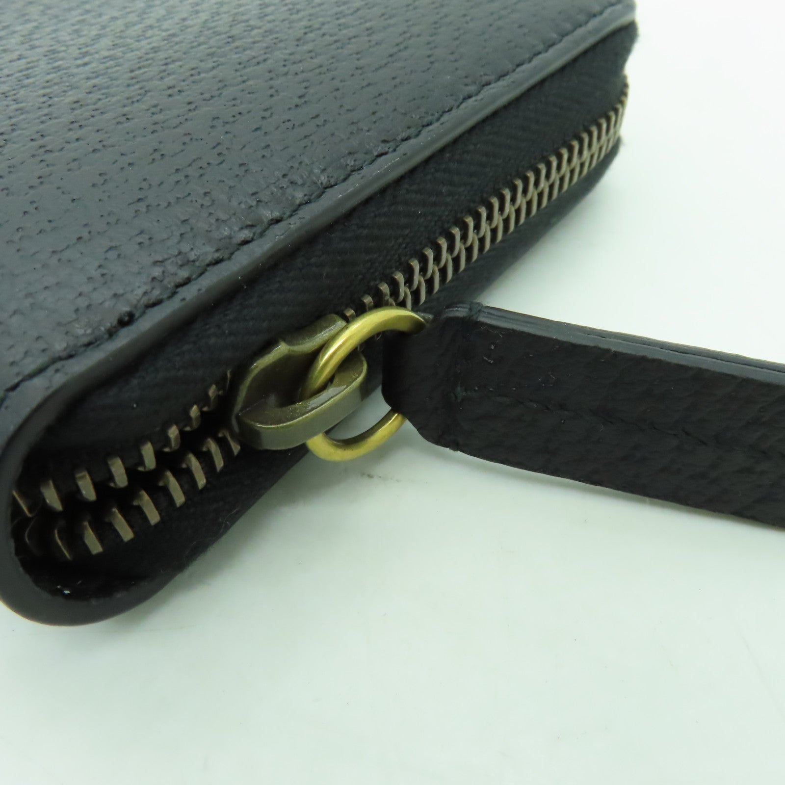 GUCCI 牛皮皮革Long Wallet金扣長錢包黑色