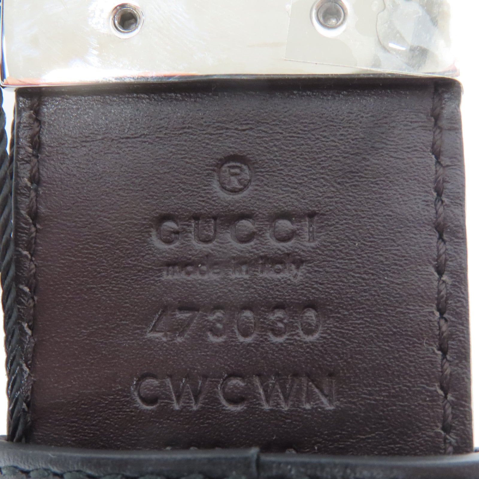 GUCCI 牛皮皮革Reversible Gucci Signature Belt 100cm銀扣皮帶黑色/啡色