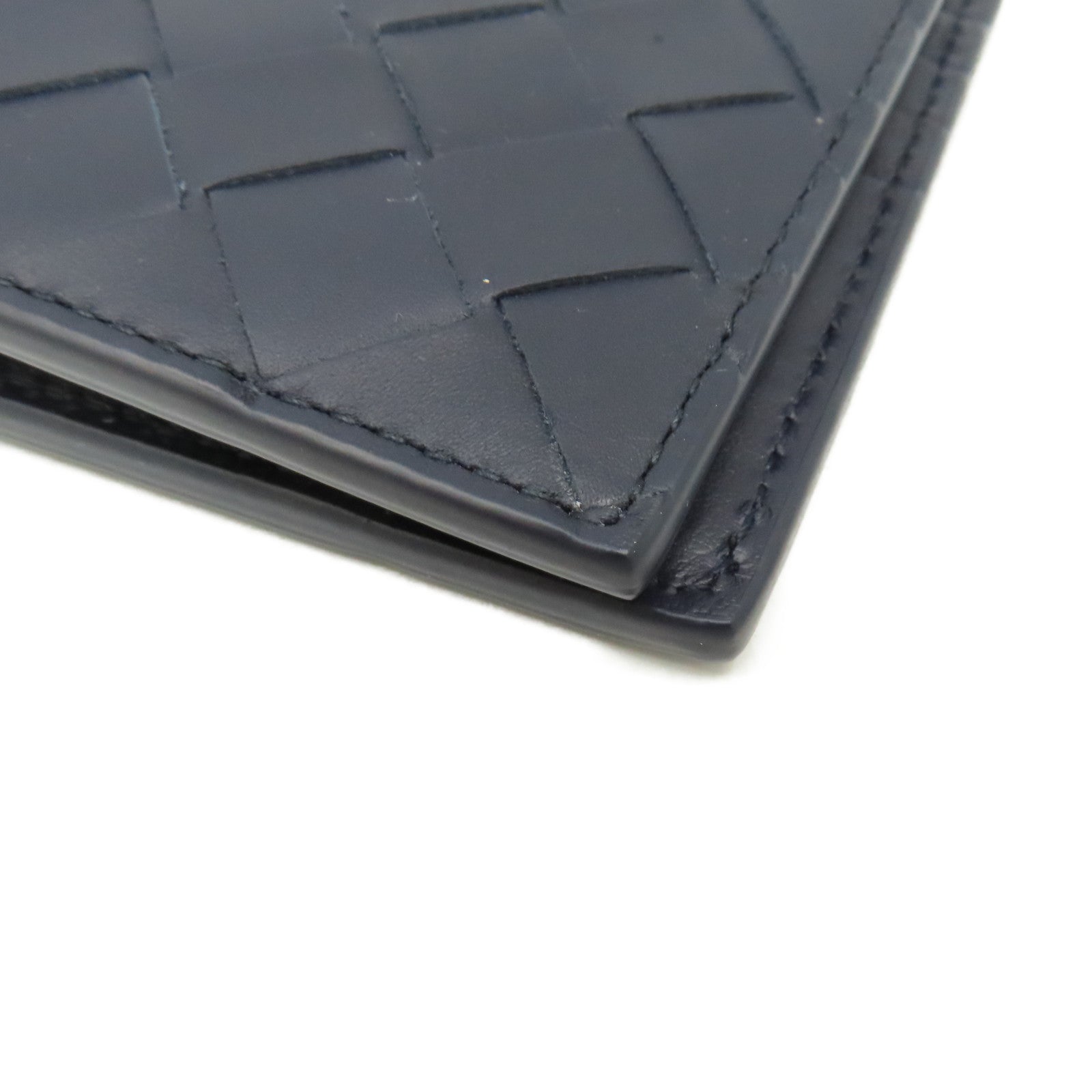 BOTTEGA VENETA 織紋皮革Short Wallet短錢包寶藍色