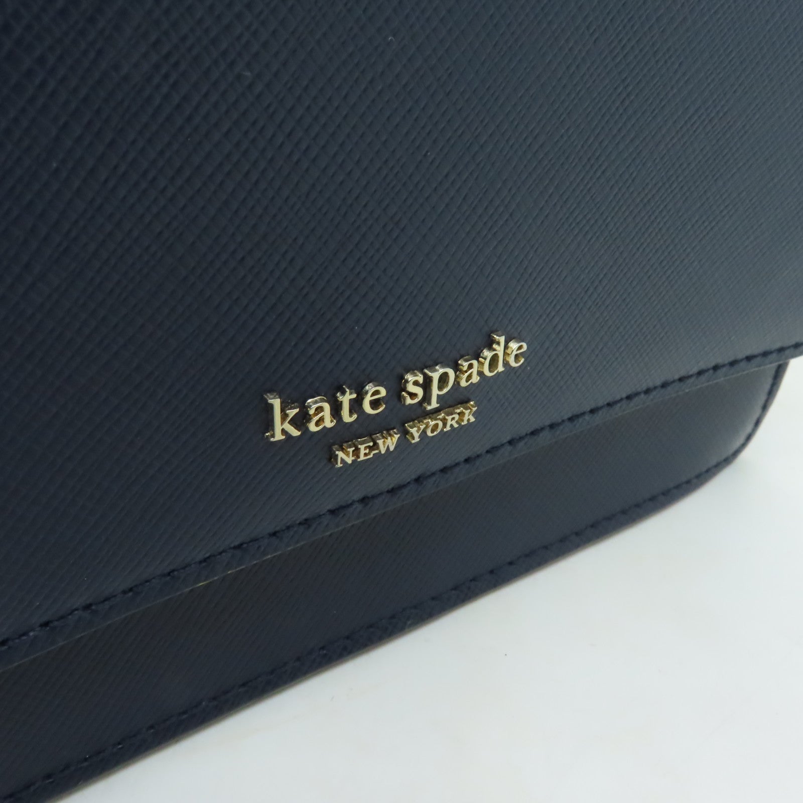 Kate Spade 【激減優惠】牛皮皮革Chain Shoulder Bag金扣鏈帶肩背袋深藍色