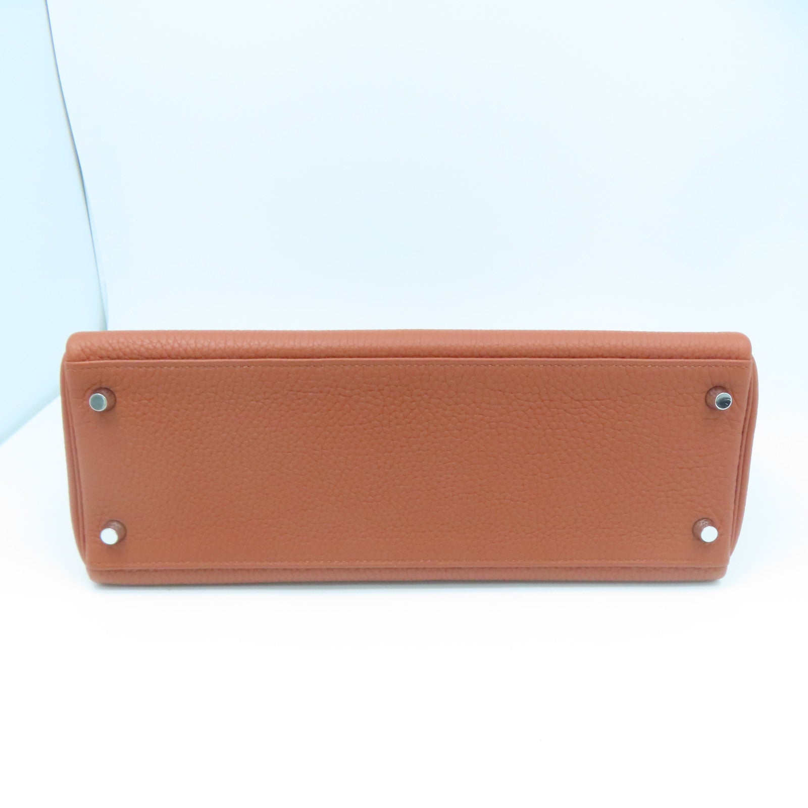 HERMES 【激減優惠】Togo皮革Kelly 32銀扣手挽袋啡色