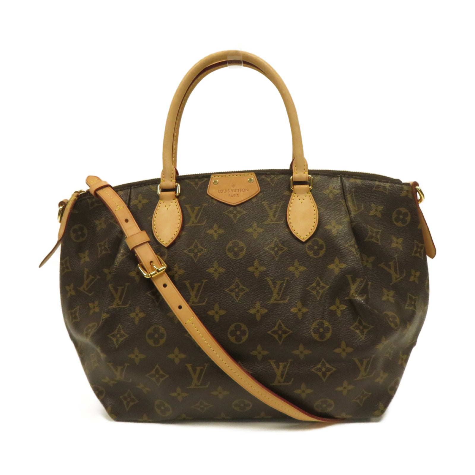 LOUIS VUITTON Monogram Turenne MM金扣手挽肩背兩用袋啡色