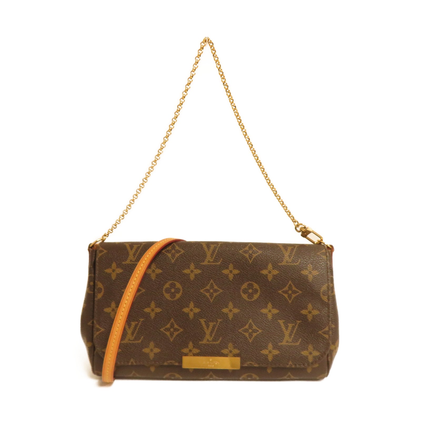 LOUIS VUITTON Monogram Favorite MM金扣手挽肩背兩用袋啡色