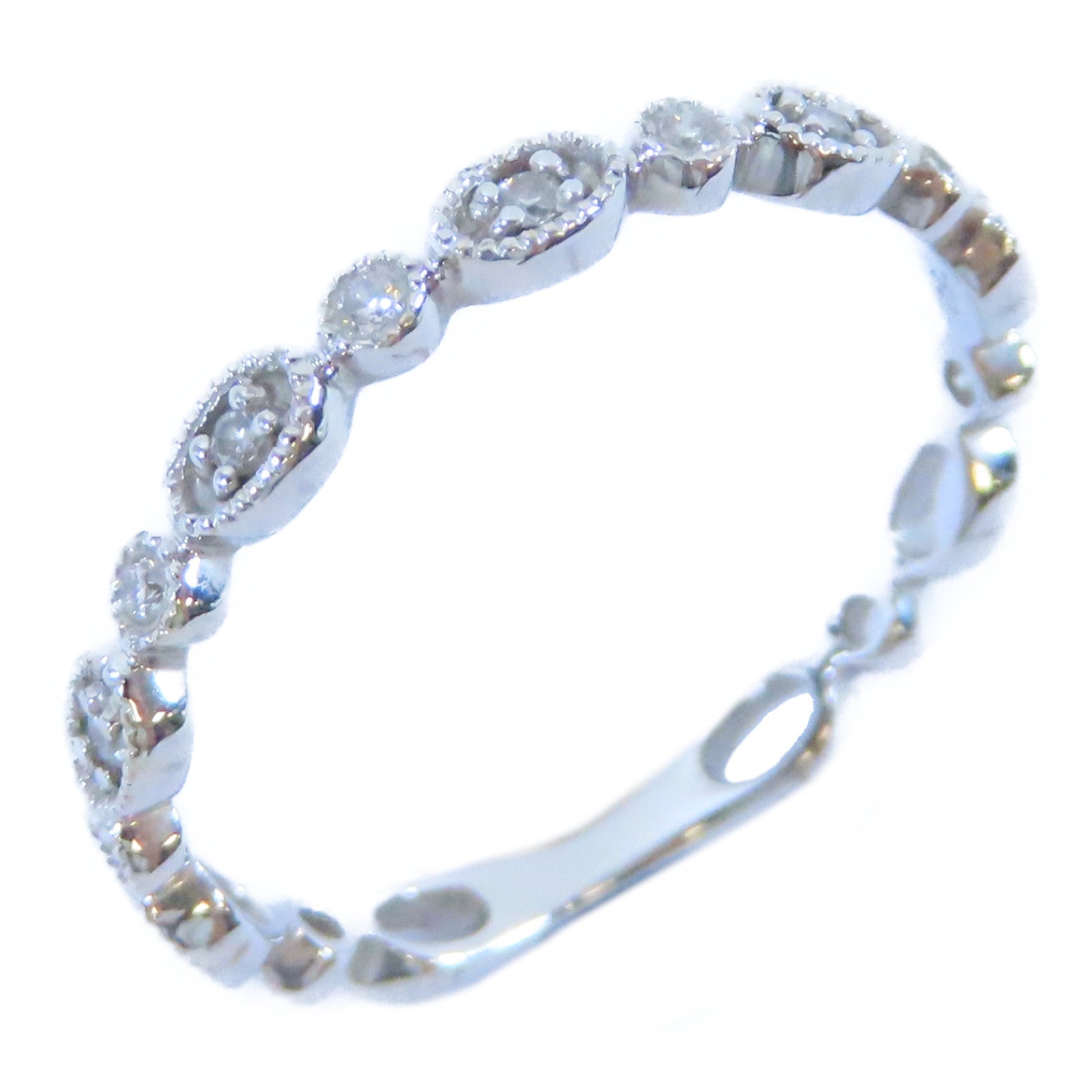 JEWELRY 18K白金Diamond Ring 0.07ct鑽石戒指US#6.25